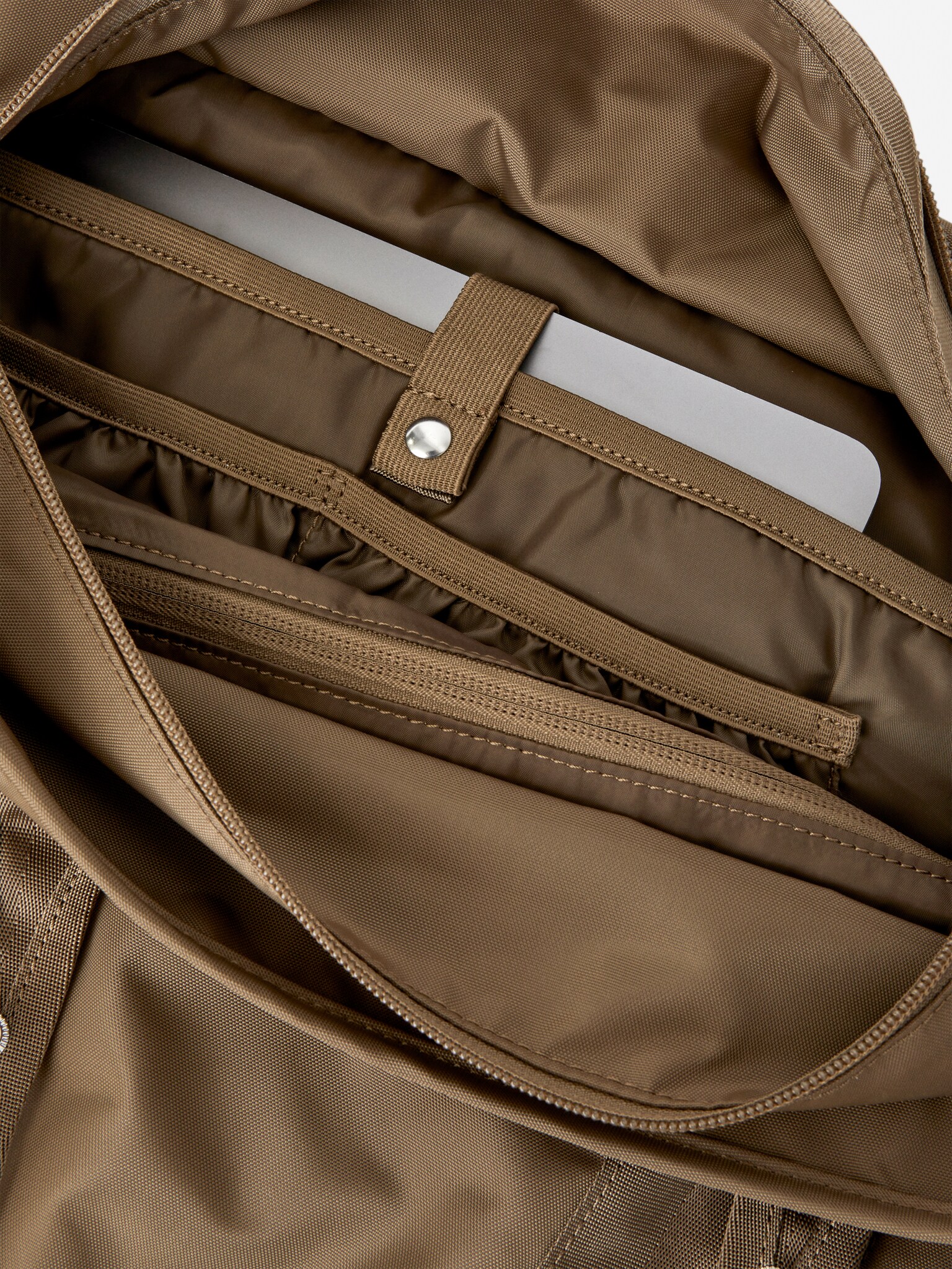 Bolso tipo tote 12 horas - Beige oscuro/Negro - 2