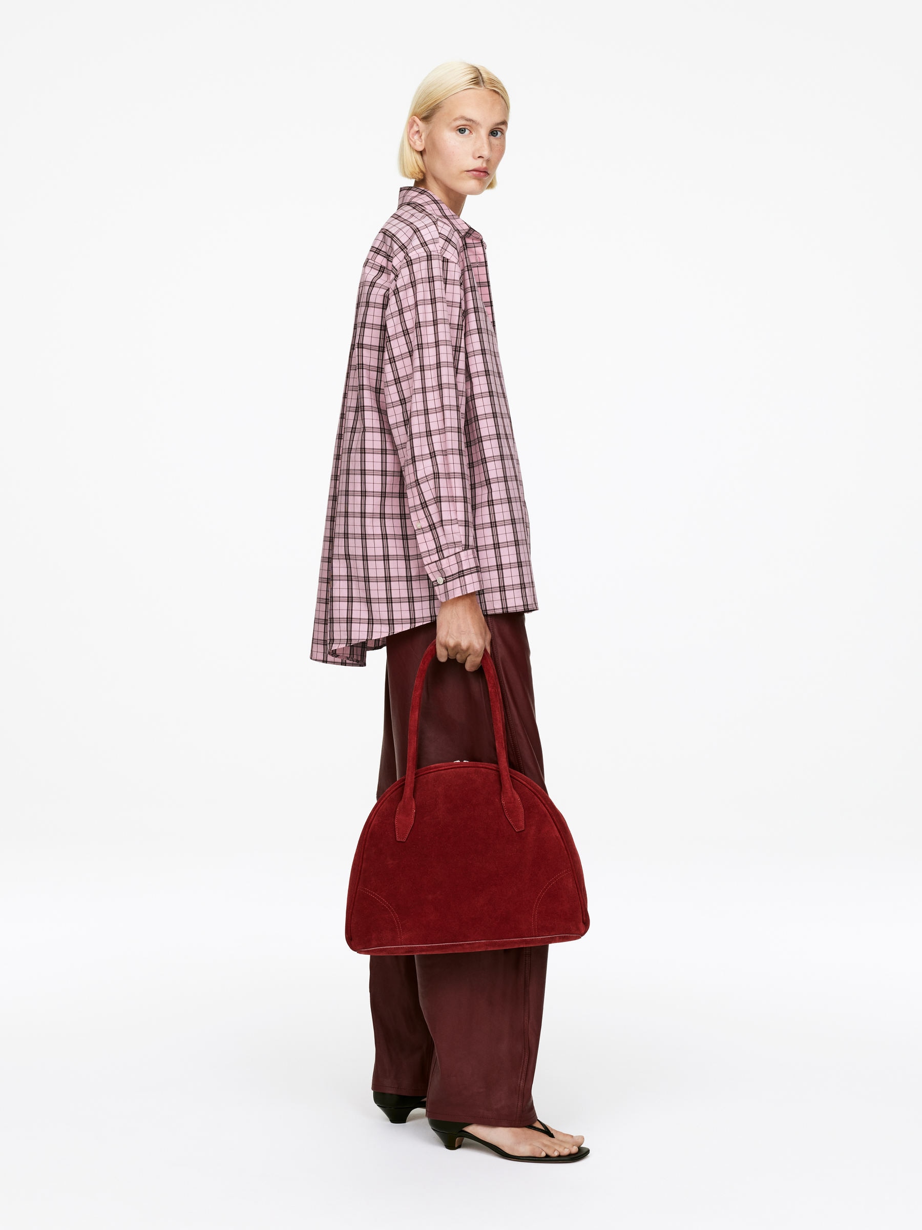 Oversized skjorta - Rosa/rutig - Oversized - Women - StillMedia/Lookbook - 6