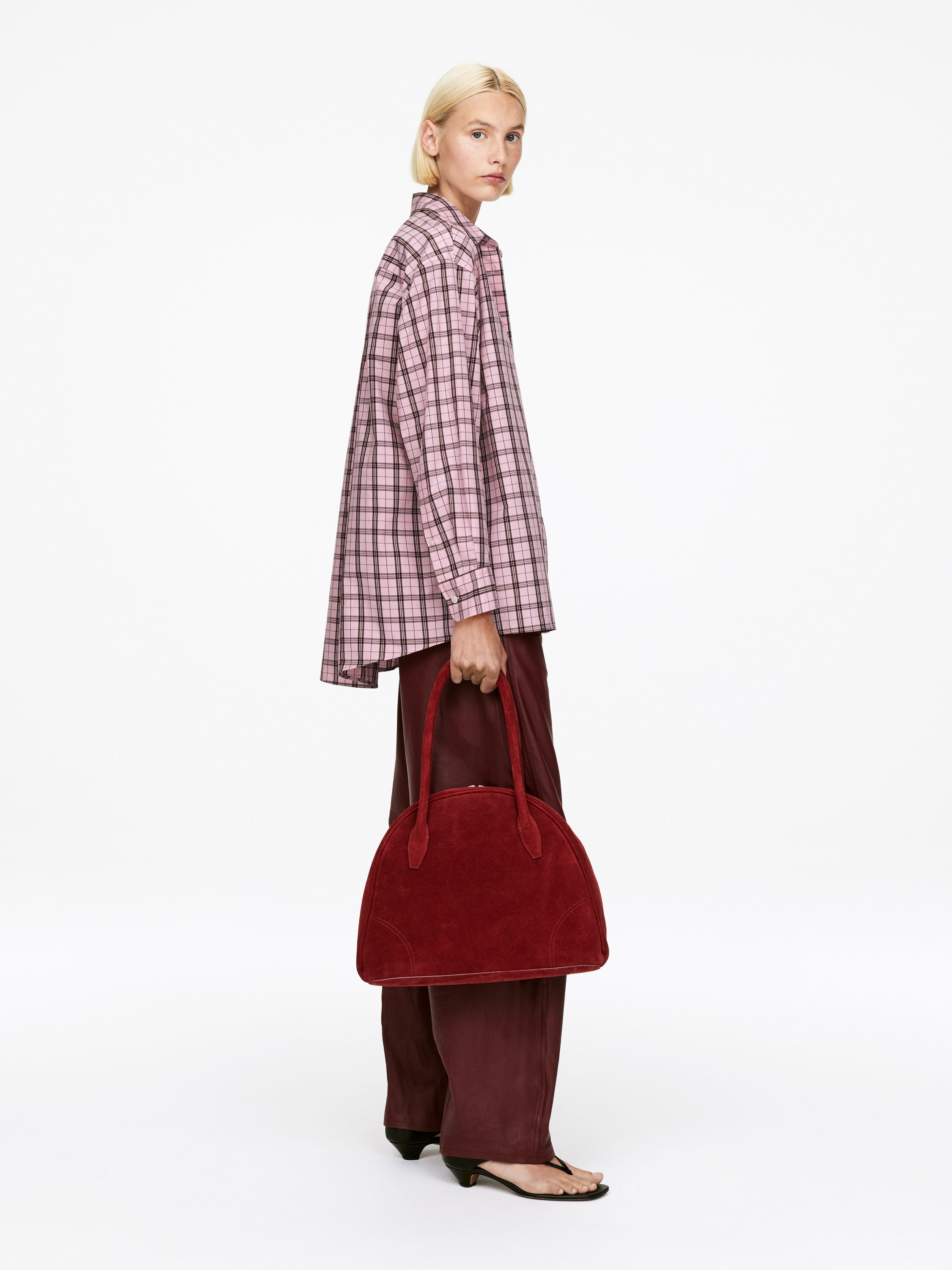 Oversized Shirt - Pink/Checkered - Oversized - Women - StillMedia/Lookbook - 6