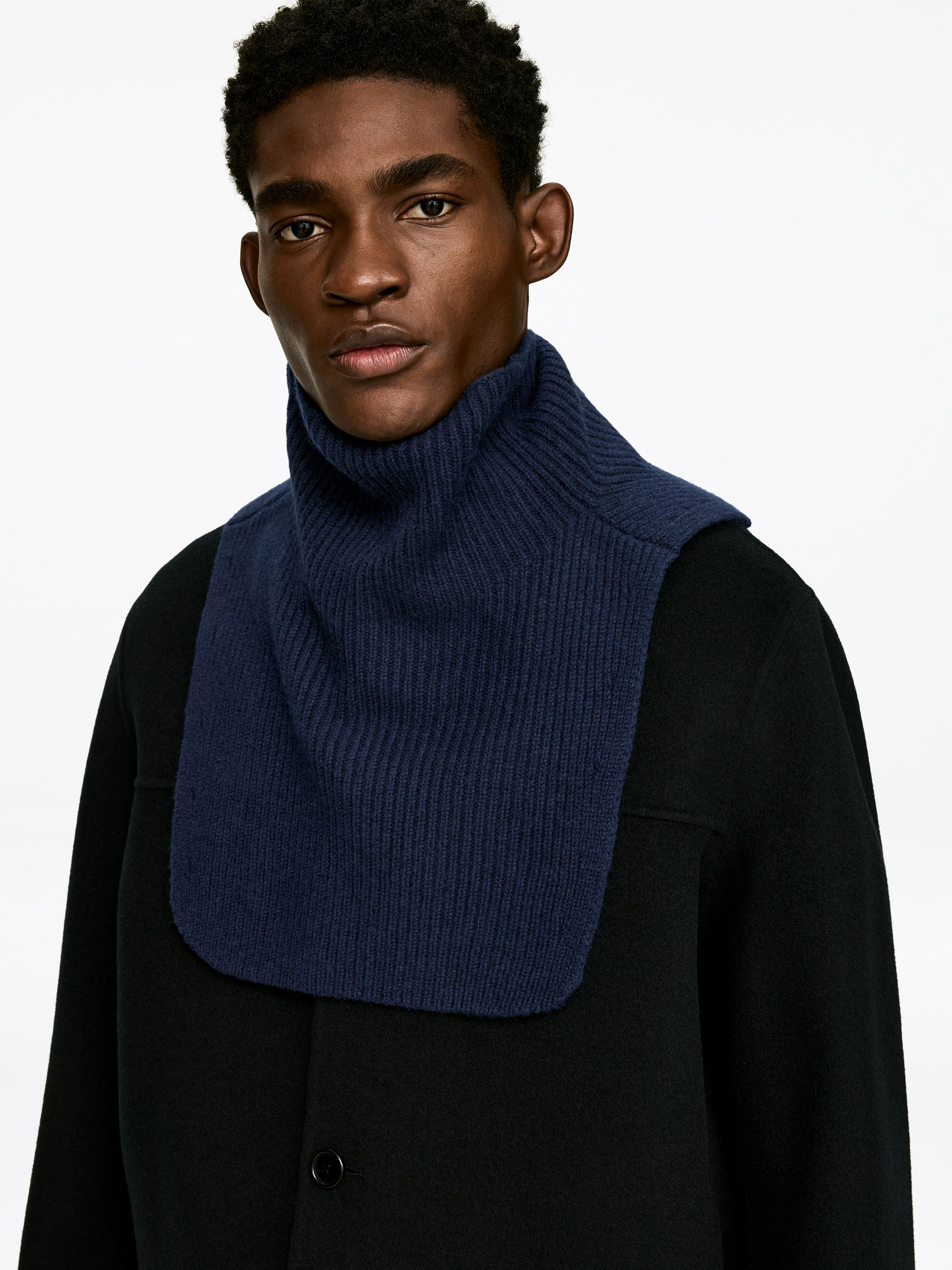 Wool Cashmere Collar - Dark Blue - Men - StillMedia/Lookbook - 2