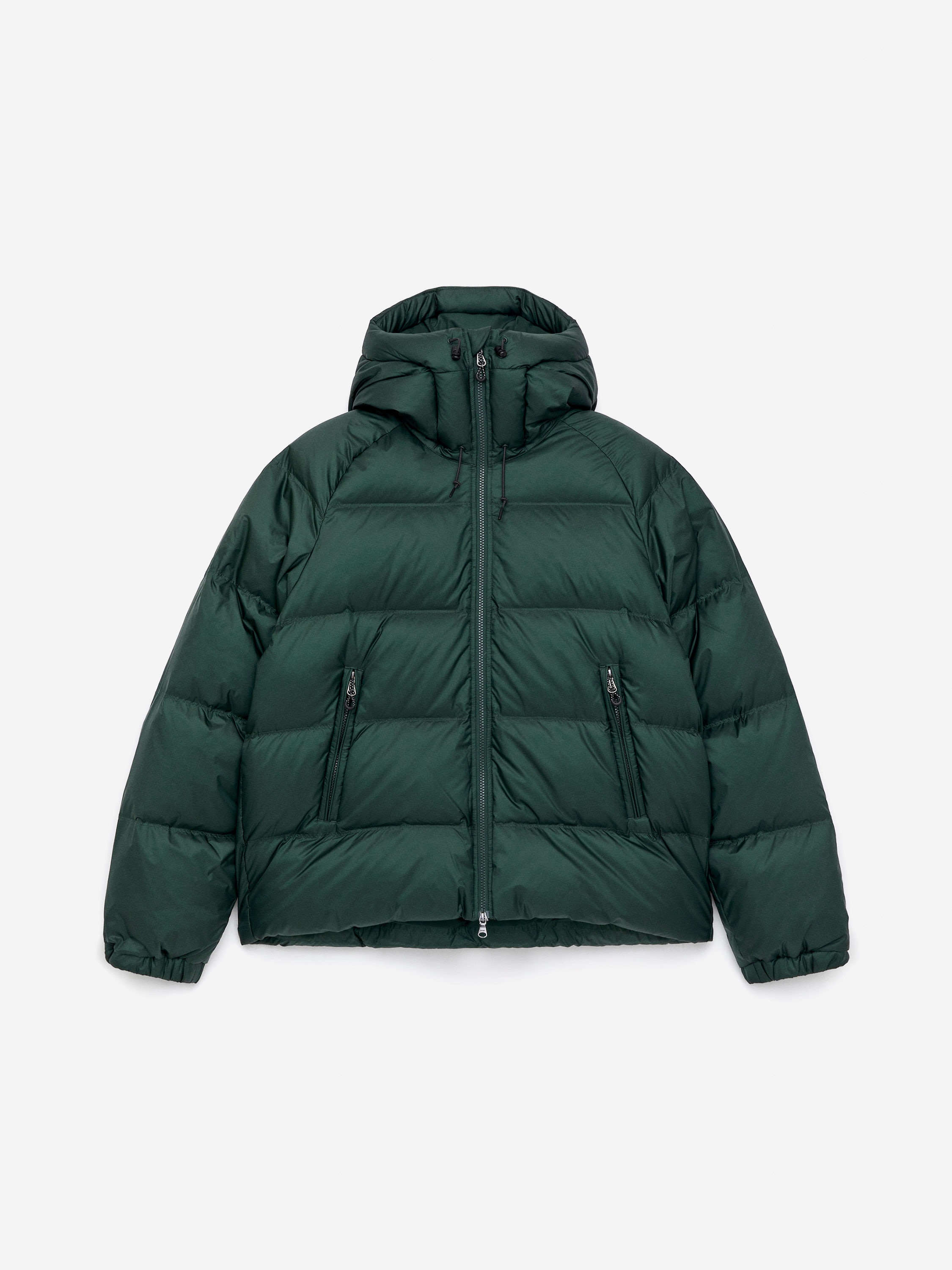 Upcycled Down Sporty Jacket-Green-16938