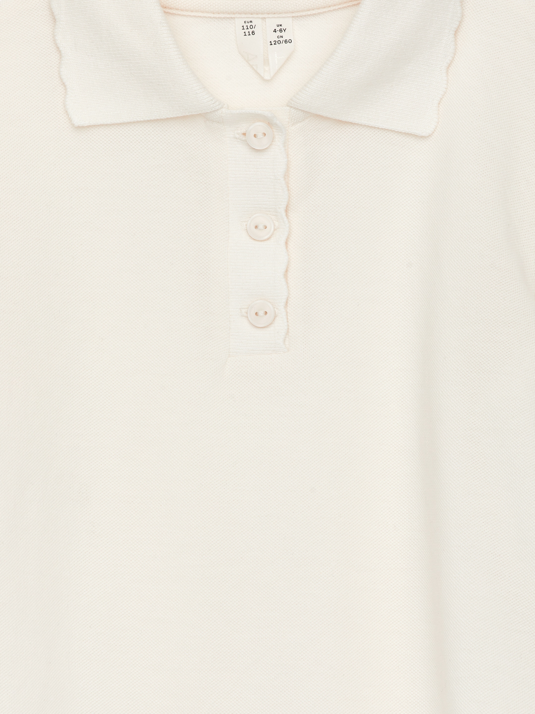 View larger image: Scallop Edge Polo Shirt - Off White - Kids | H&M GB 3