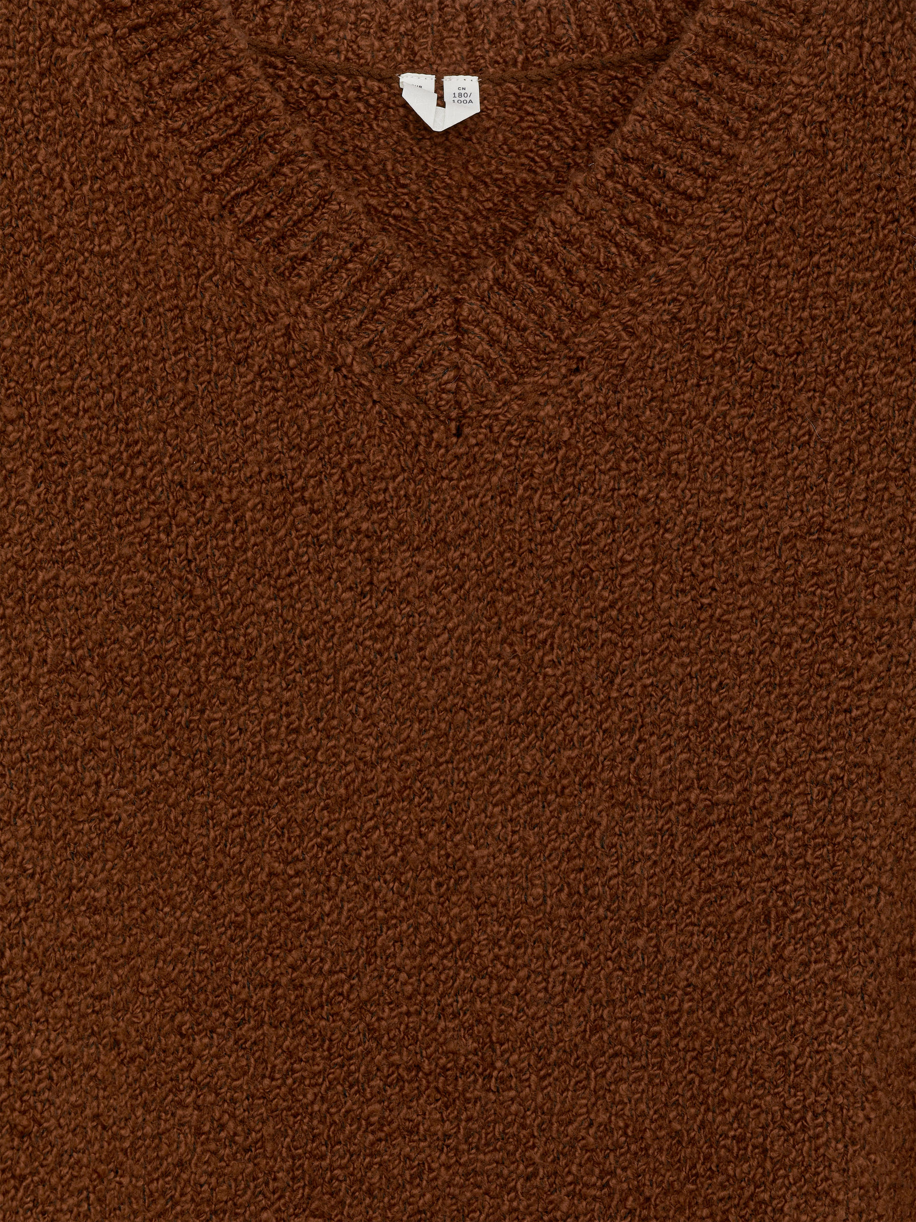 Bouclé V-Neck Vest - Brown - Regular fit - Men - StillMedia/DescriptiveDetail - 2