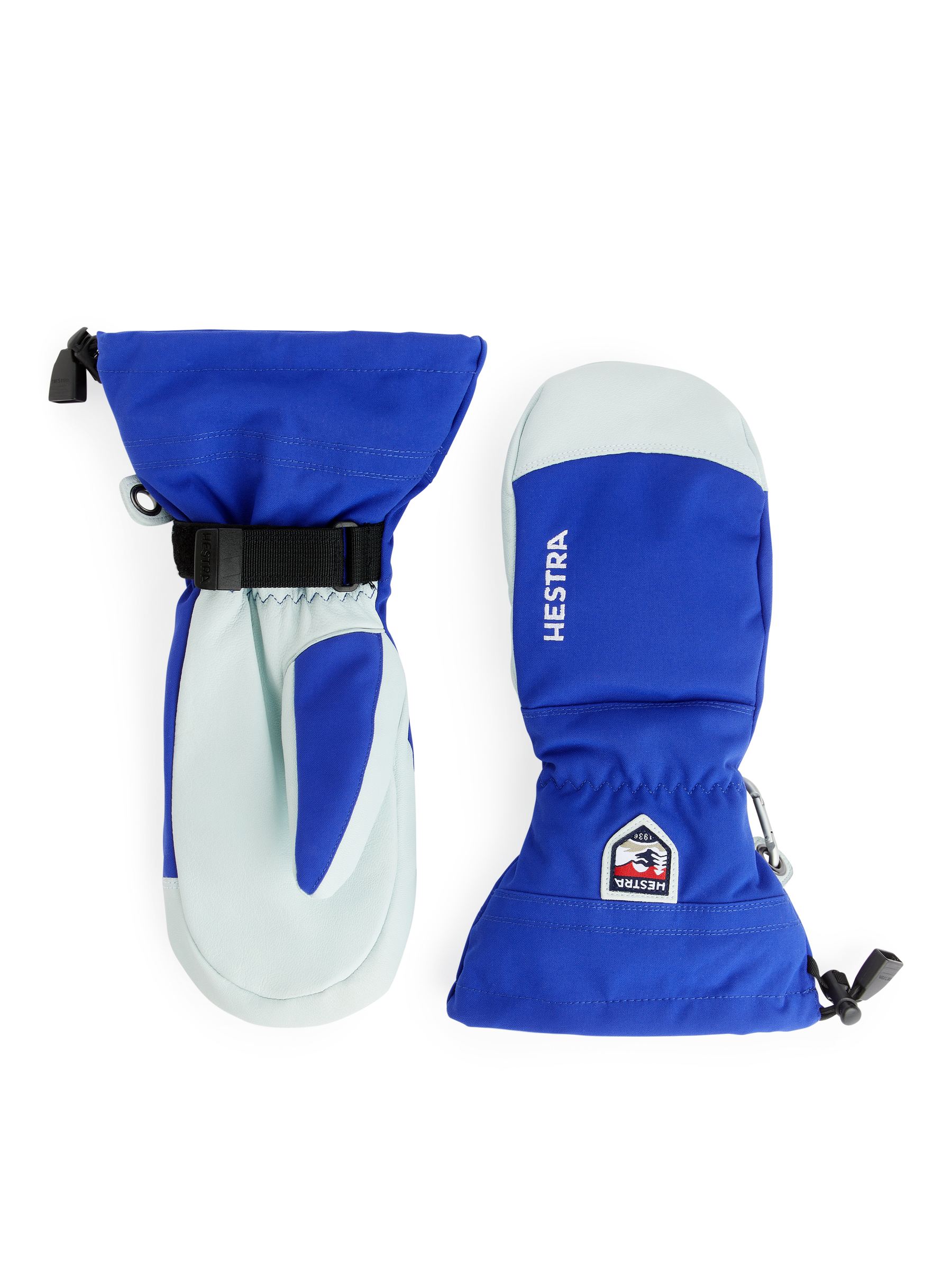 Skifäustlinge Army von Hestra, aus Leder - Knallblau/Weiß - Damen - StillMedia/DescriptiveStillLife - 2