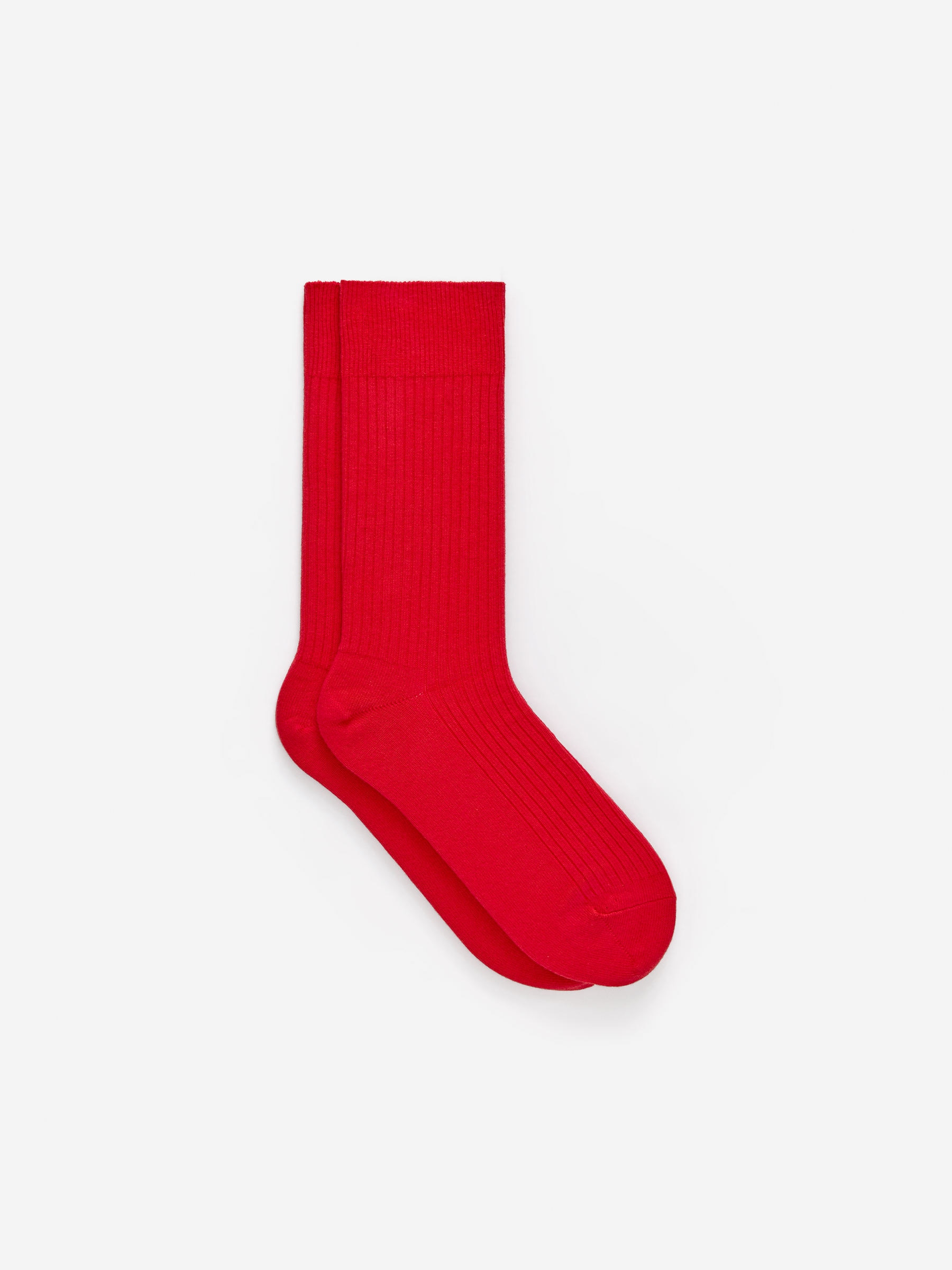 Supima Cotton Rib Socks - Red - Regular fit - Men - StillMedia/DescriptiveStillLife - 4