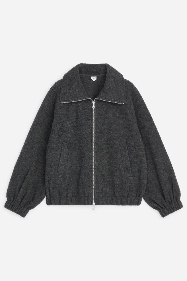 Jack van gekookte wol - Donkergrijs/Marineblauw - 1