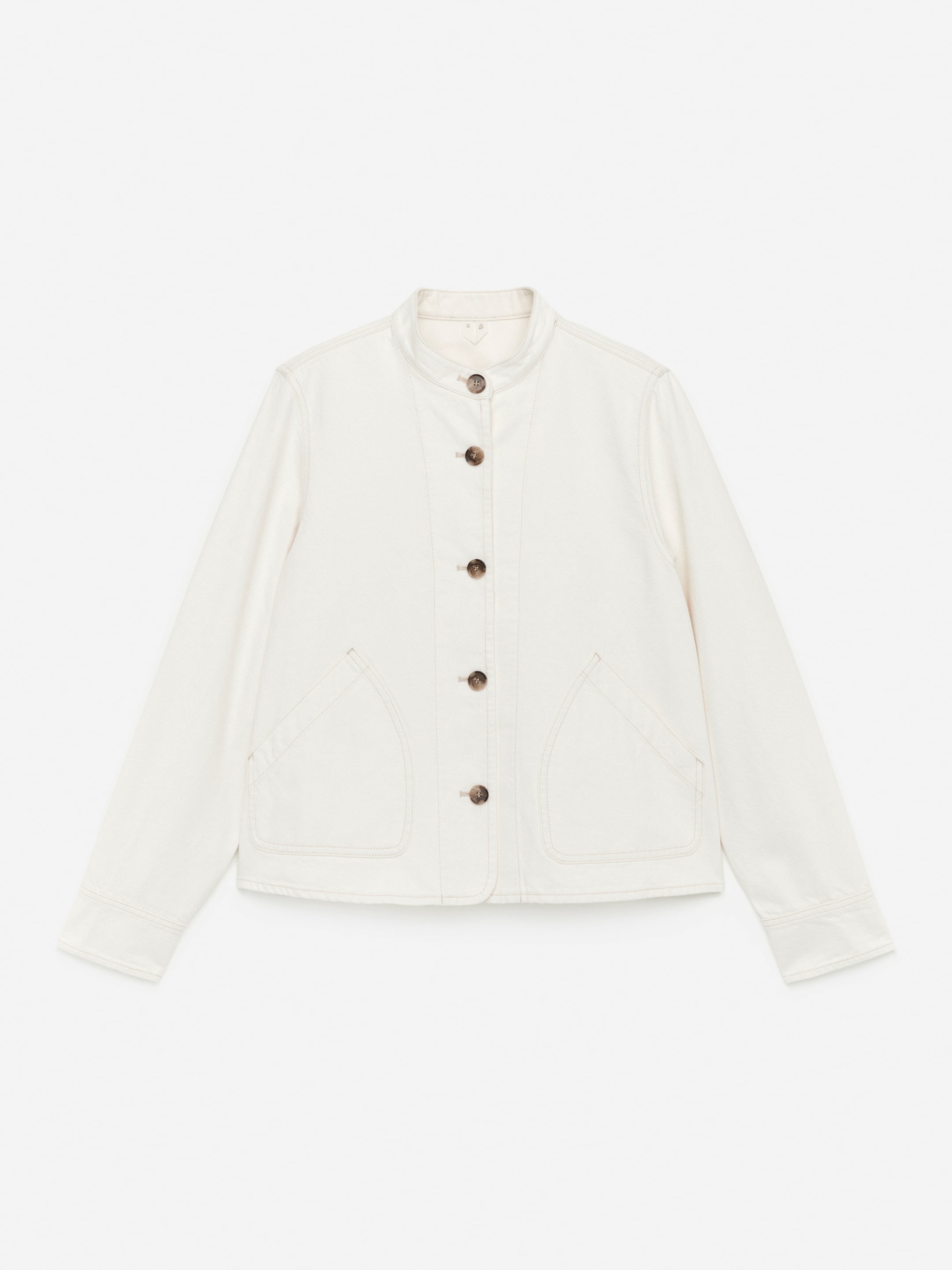 Zobrazit větší obrázek: Denimová overshirt - Off White - ŽENY | H&M CZ 5