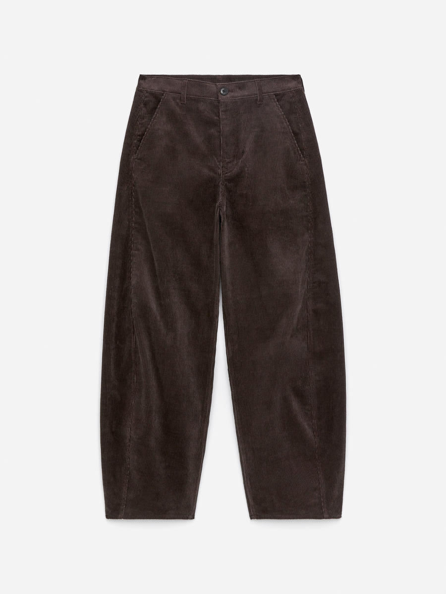 ARKET Women's  Barrel-Leg Corduroy Trousers Brown,  size 36