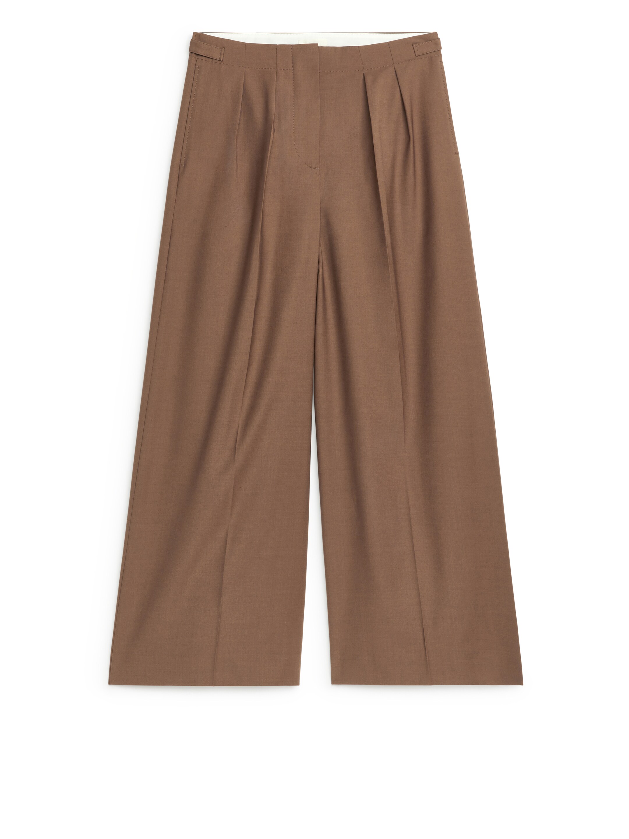 Größeres Bild ansehen: Legere Hose aus einer Wollmischung - Braun - Ladies | H&M DE 1