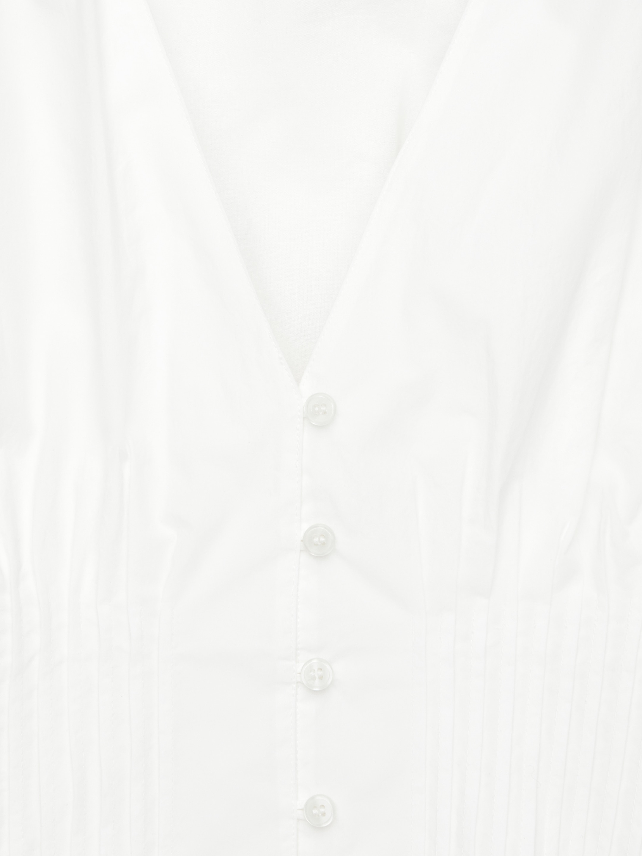 Zobrazit větší obrázek: Top s bublinovým lemem a sklady - White - ŽENY | H&M CZ 2