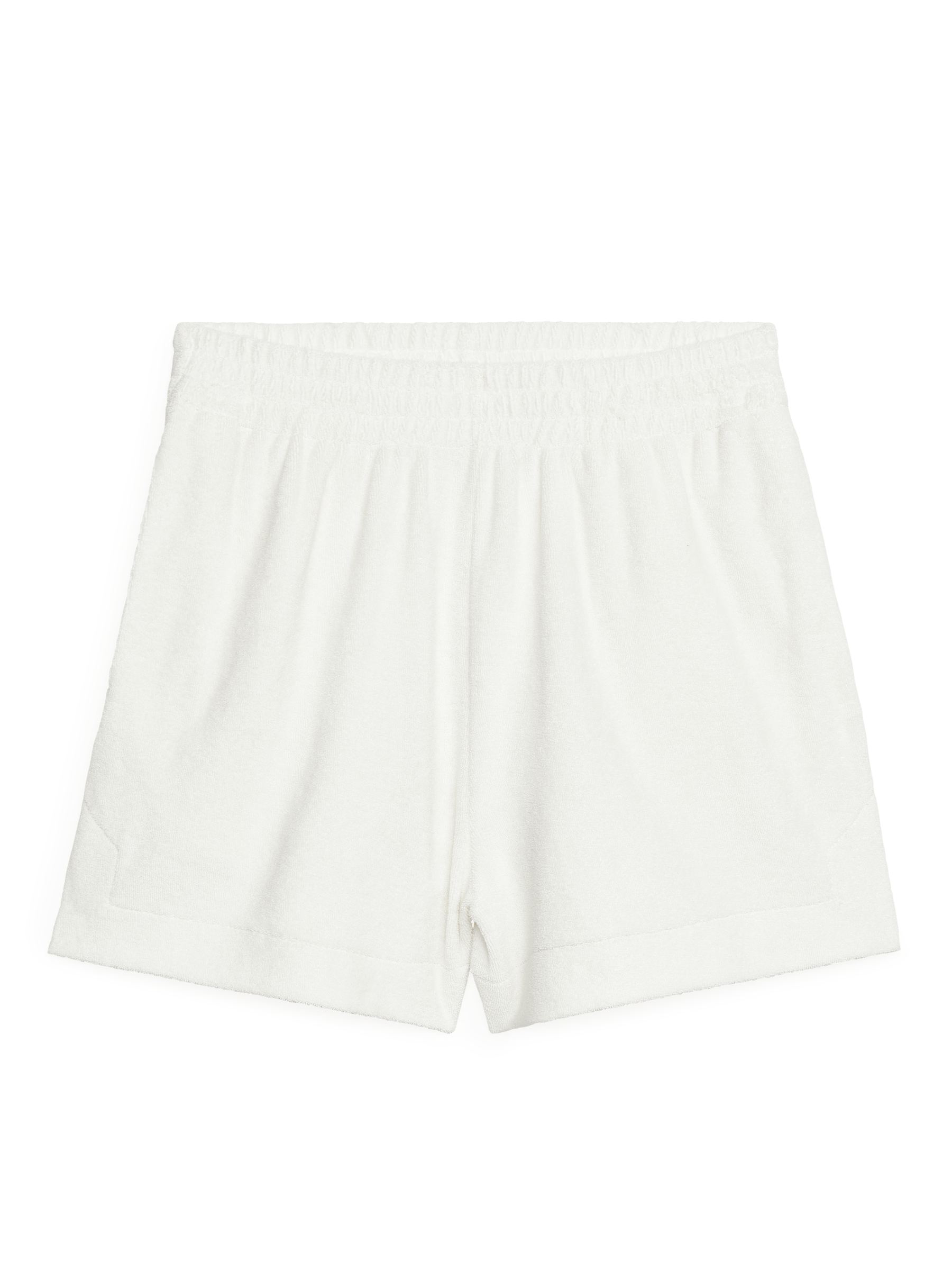 Towelling Shorts - Off White - Women - StillMedia/DescriptiveStillLife - 1