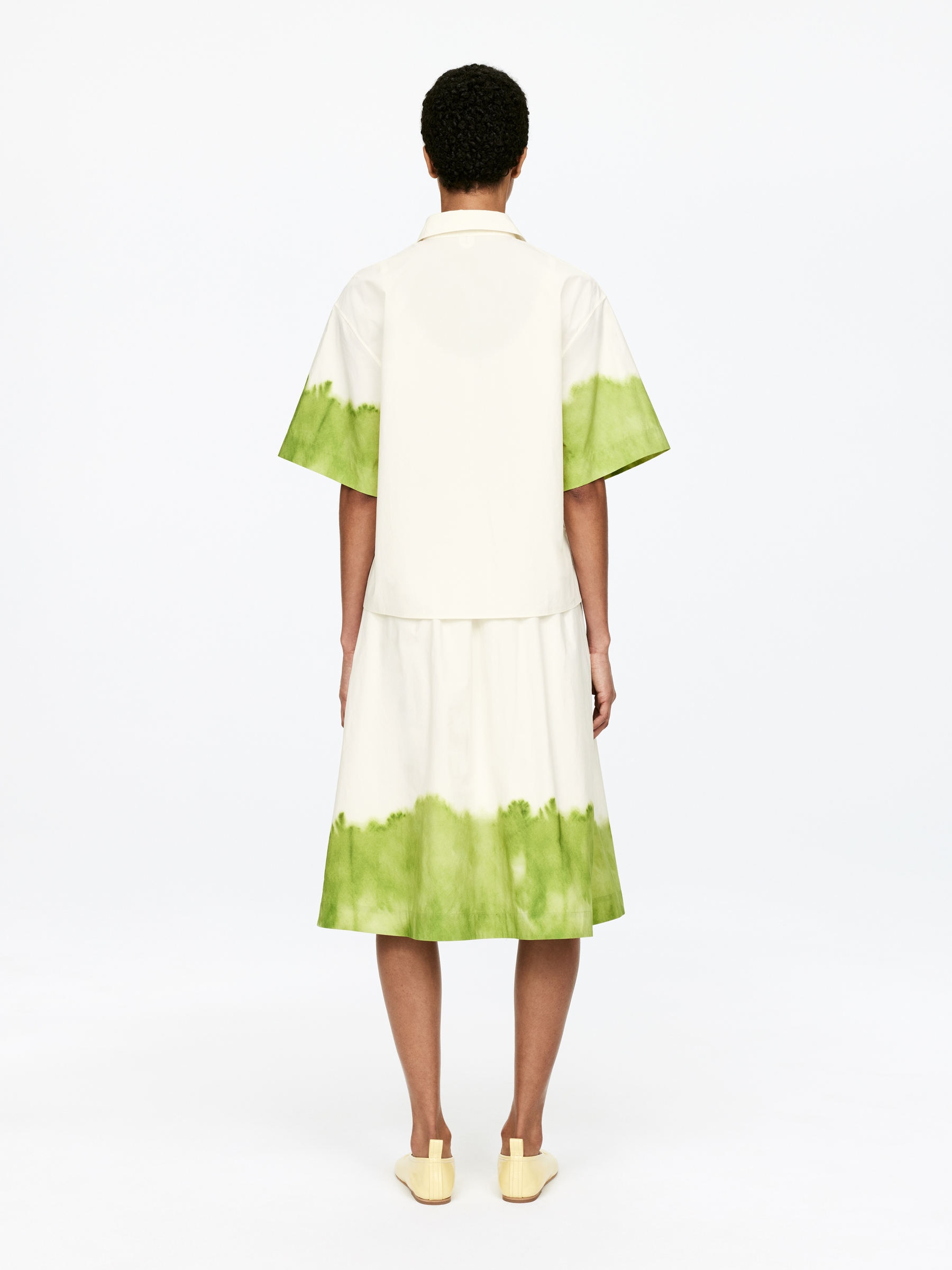 Bedrucktes Hemd - Off White/Green - Regular Fit - Women - StillMedia/Lookbook - 7