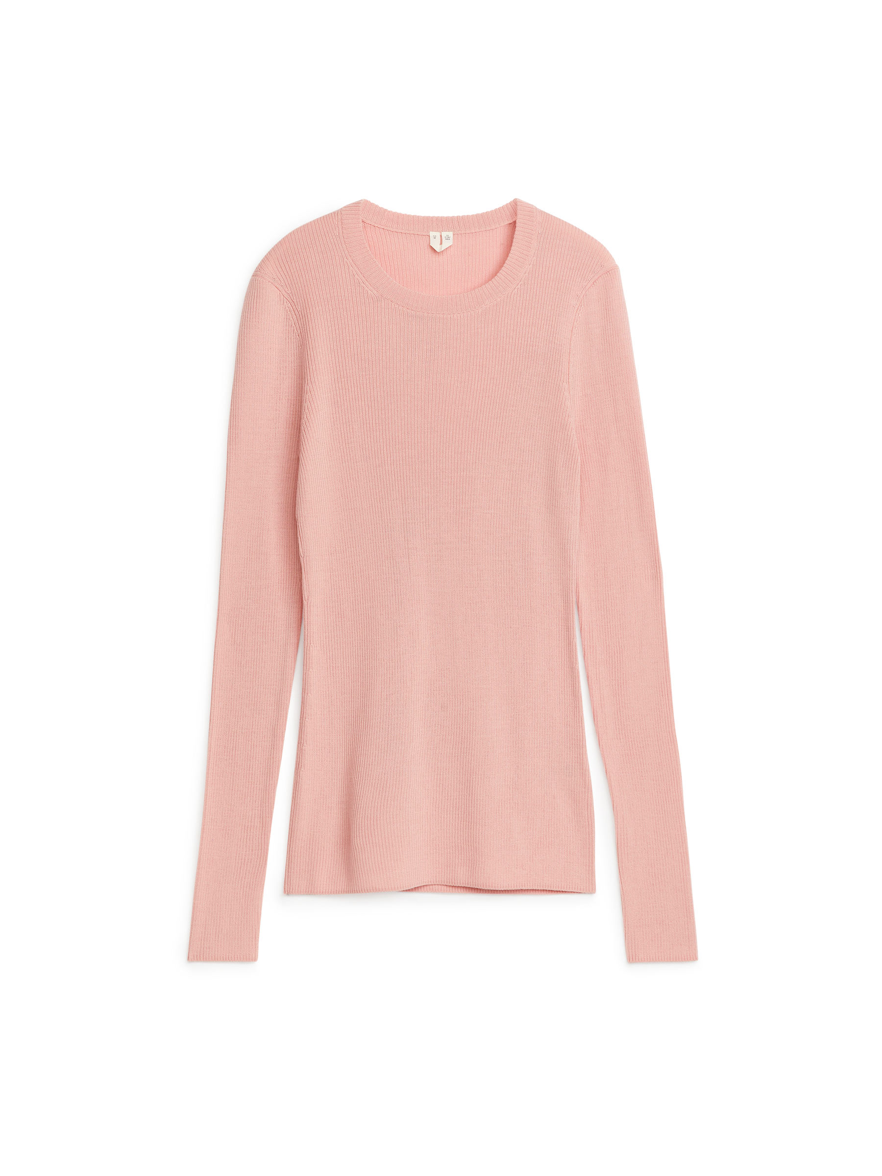 Rippstrick-Oberteil aus Merinowolle - Rosa - Slim Fit - Damen - StillMedia/DescriptiveStillLife - 1