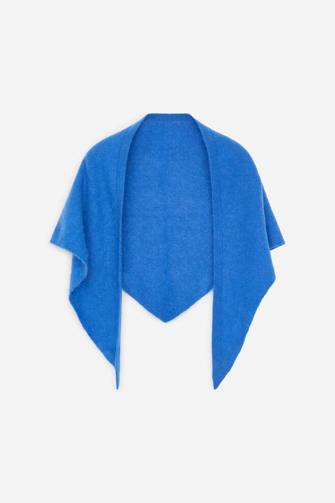 Sjaal van een alpacawolmix - Blauw/Bruin - 1