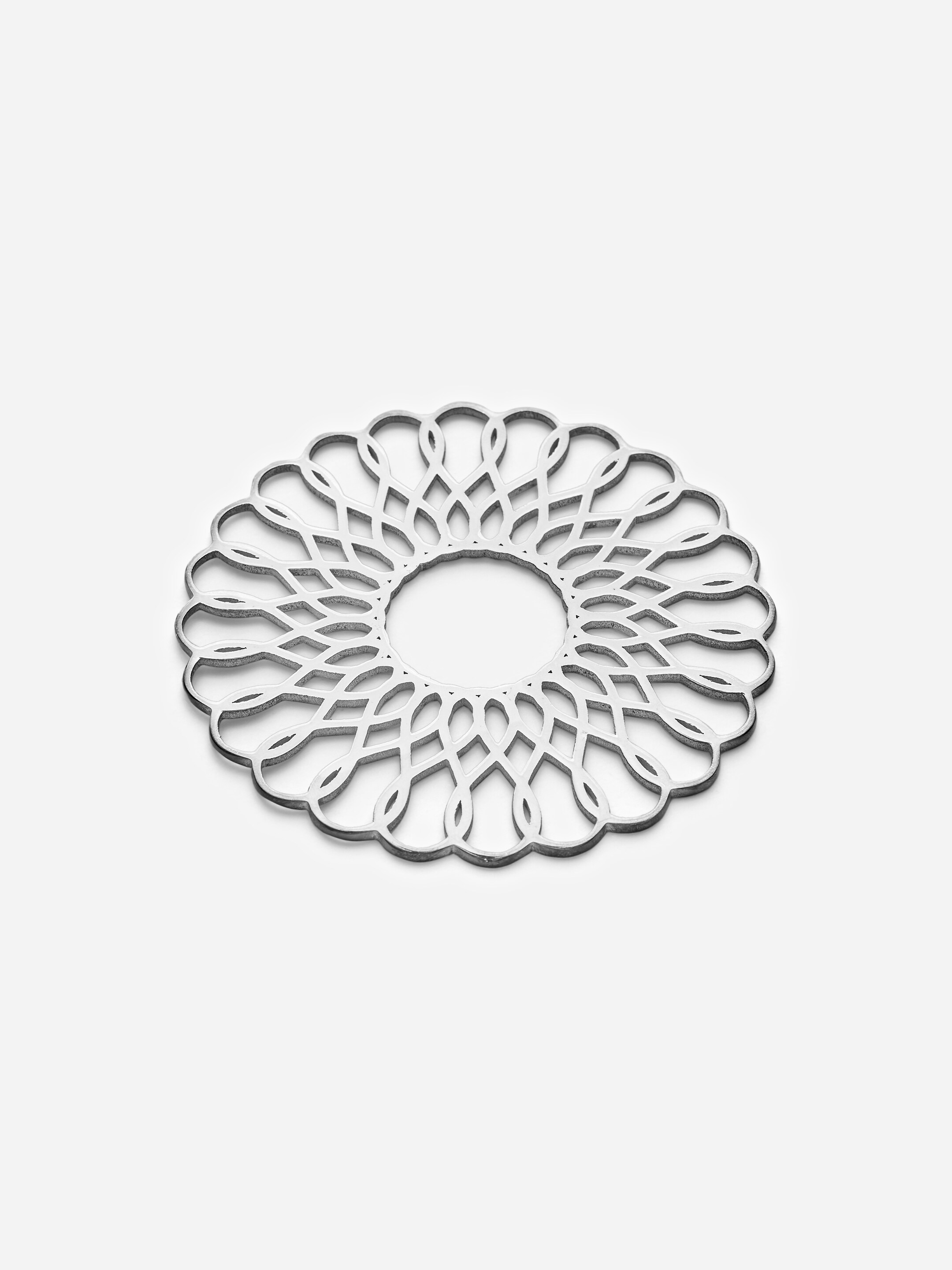 Silver-Plated Candle Ring-#DFDEDE-17505