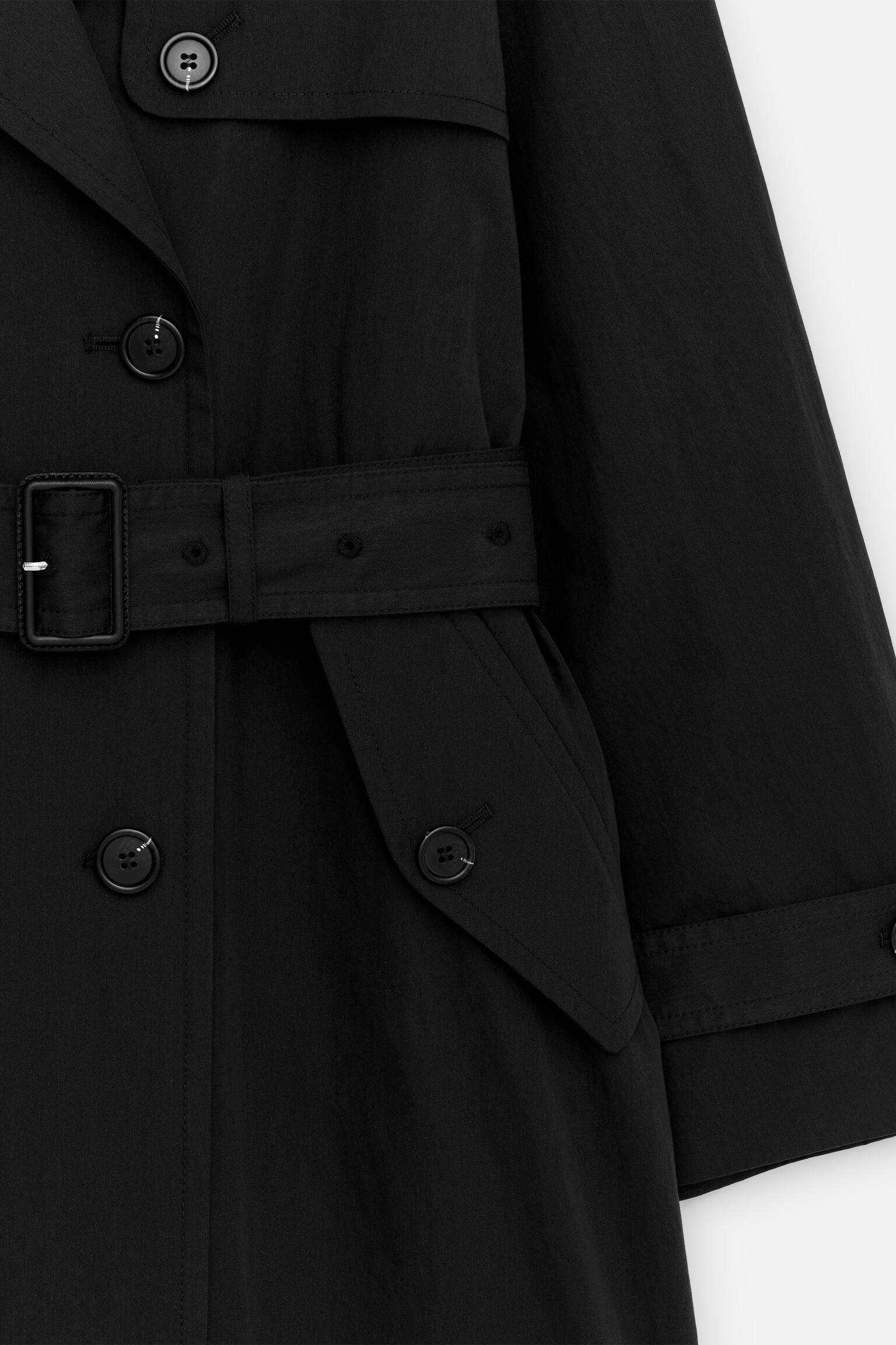 Oversize-Trenchcoat - Schwarz - 3