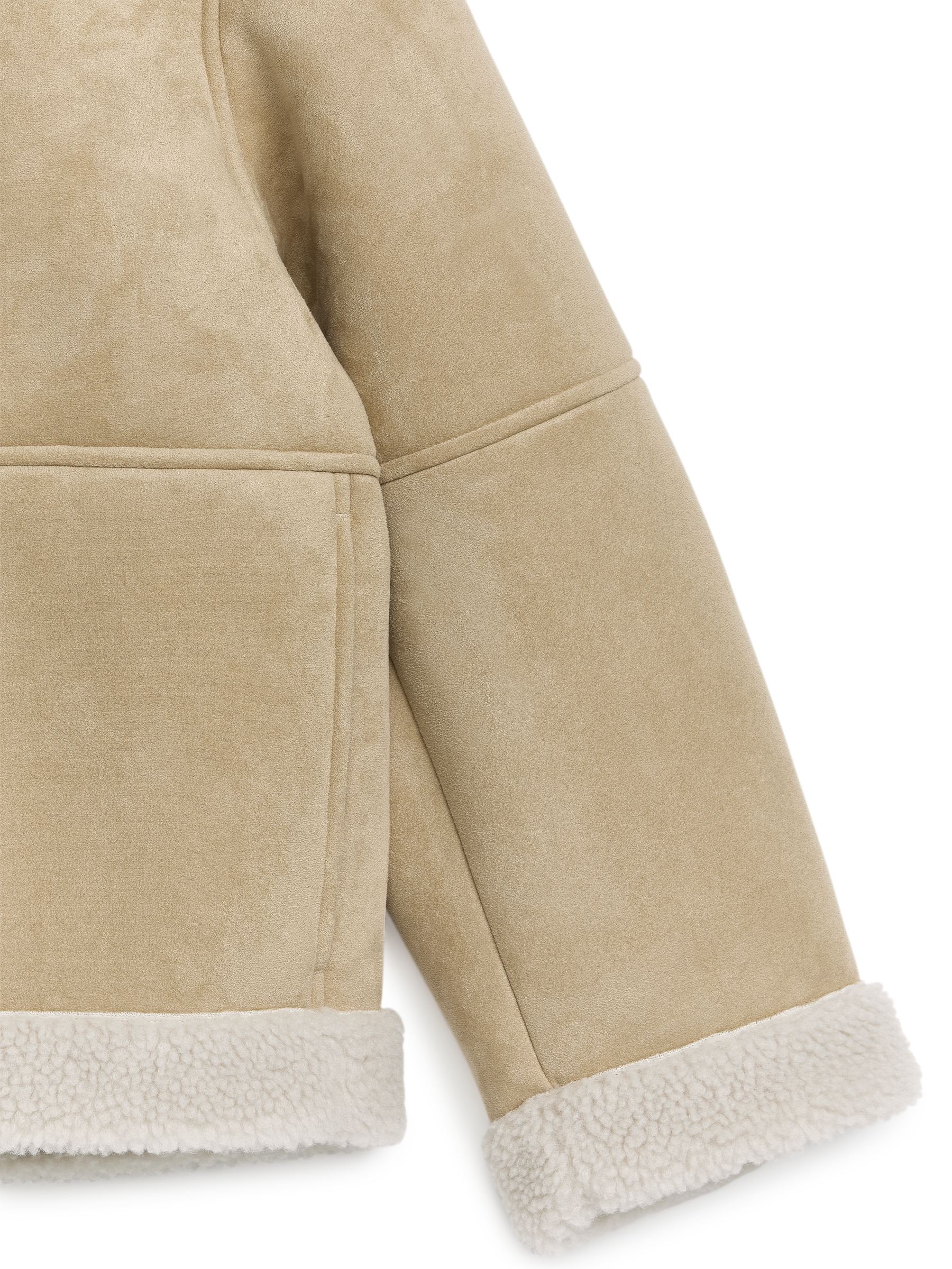 Faux Fur Moleskin Jacket - Beige - Women - StillMedia/DescriptiveDetail - 3