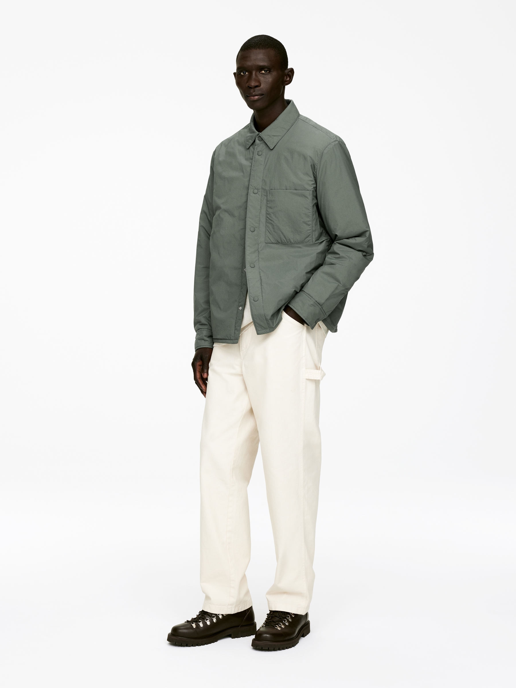 Light-Padded Overshirt - Green - Regular fit - Men - StillMedia/Lookbook - 3