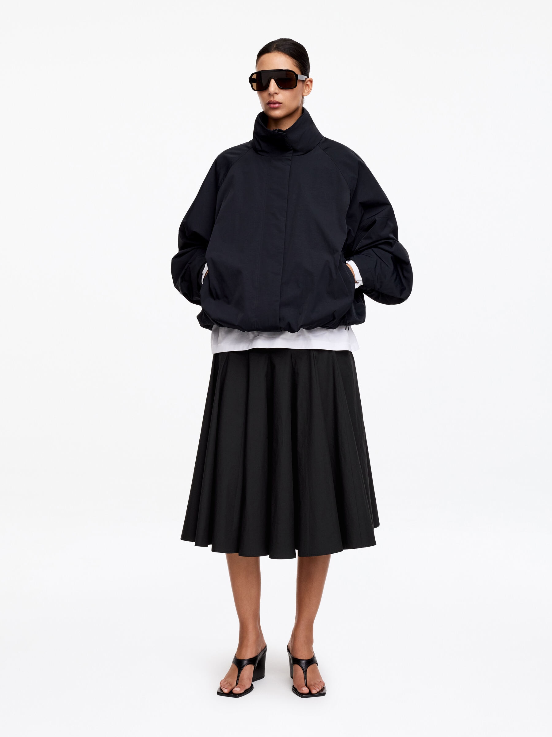 Midikjol i bomull - Svart - Regular fit - Women - StillMedia/Lookbook - 2