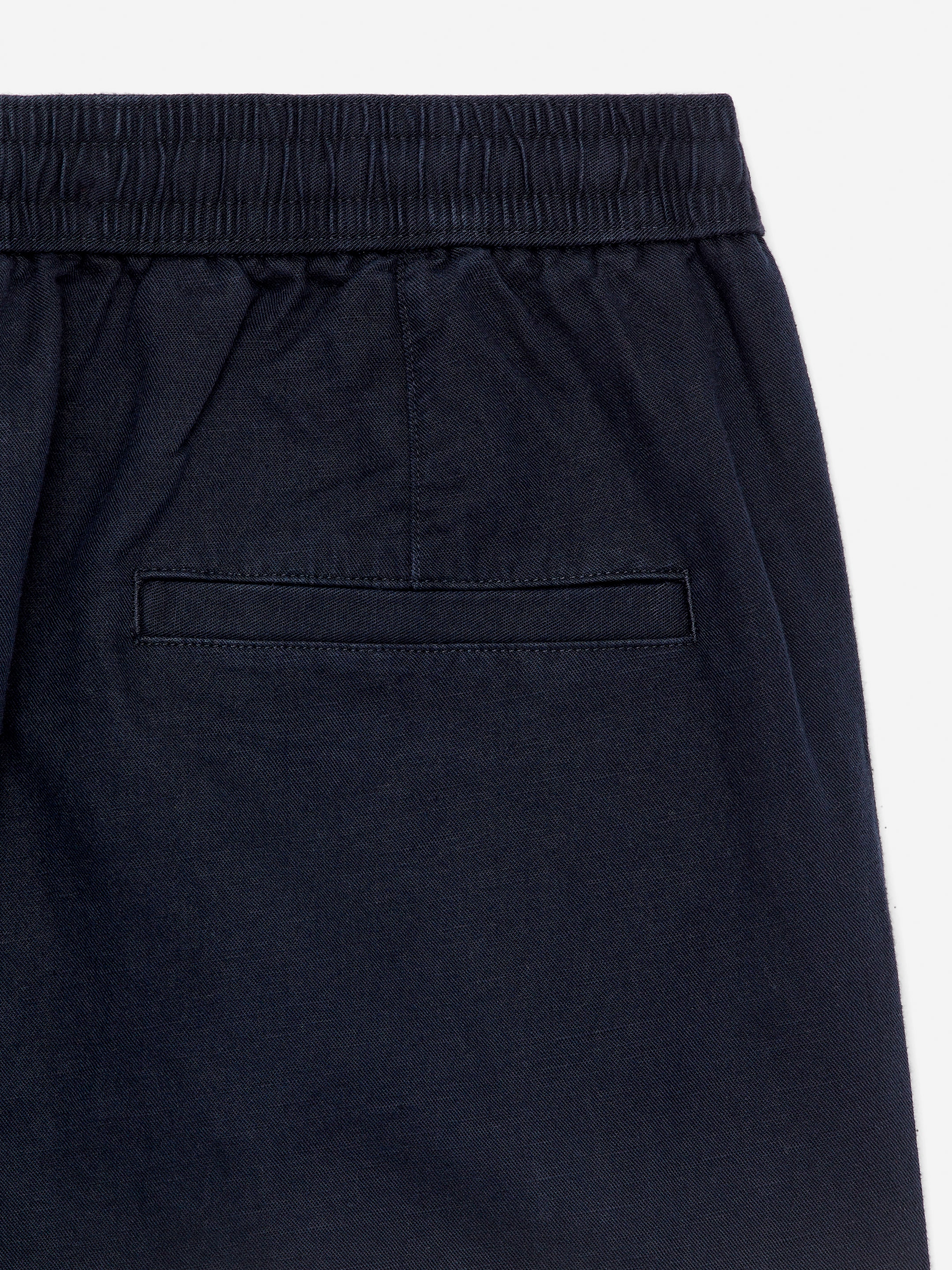 Pantalones cortos con cordón de algodón y lino - Azul oscuro - Corte holgado - Men - StillMedia/DescriptiveDetail - 8