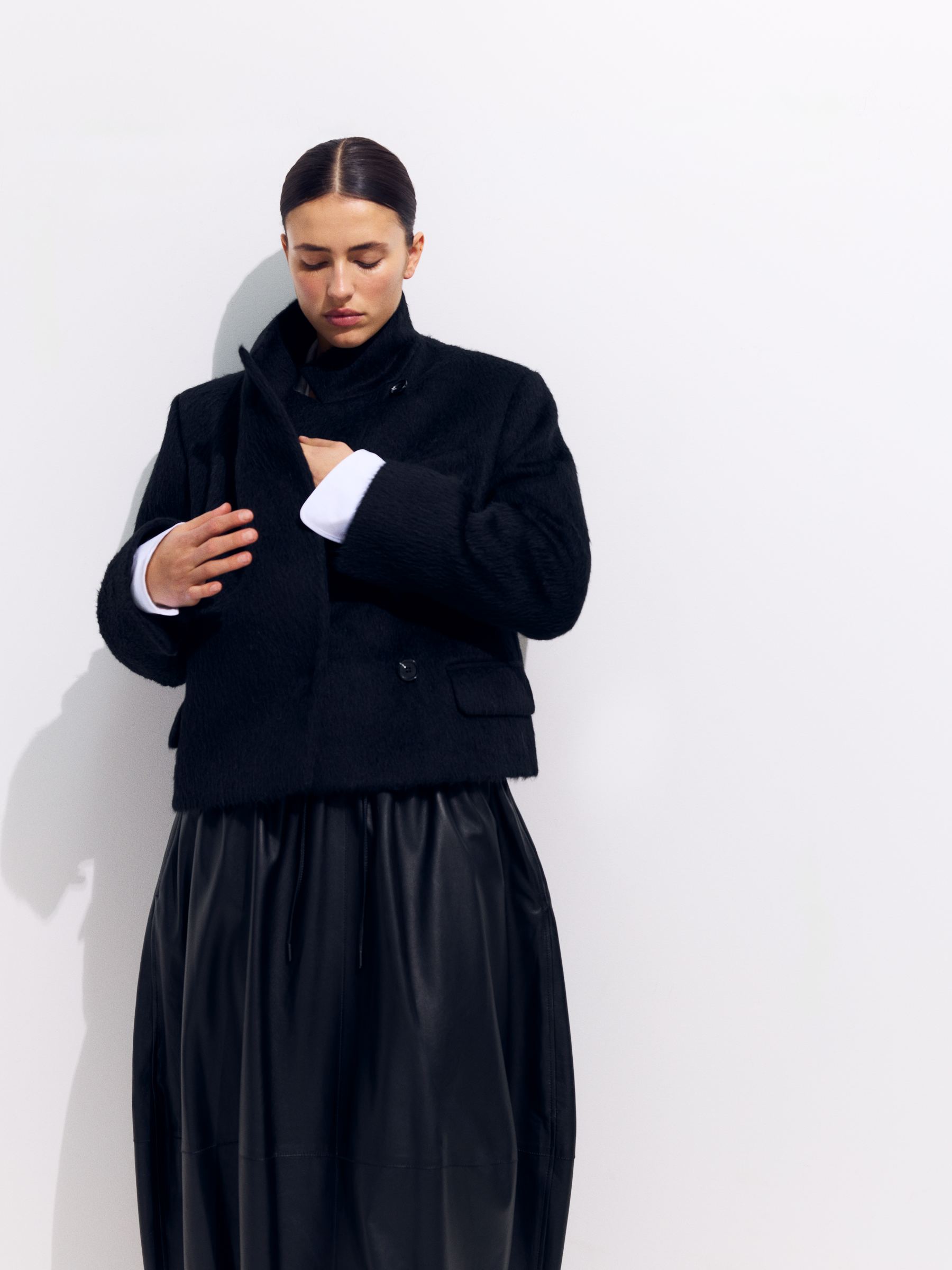 Wool-Alpaca Blend Jacket-#272627-17595