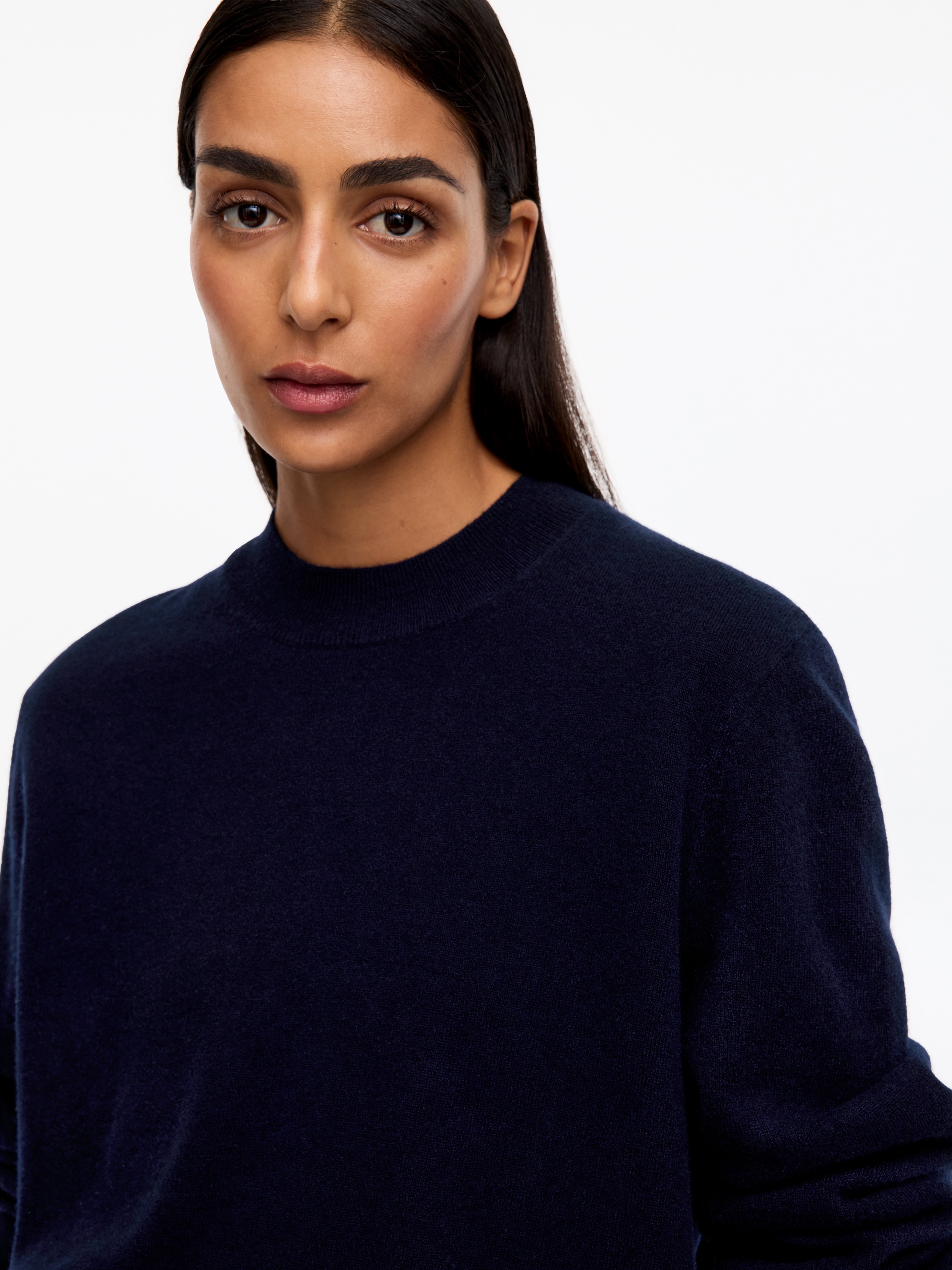 Soft Merino Wool Jumper - Navy - Regular fit - women - StillMedia/Lookbook - 5
