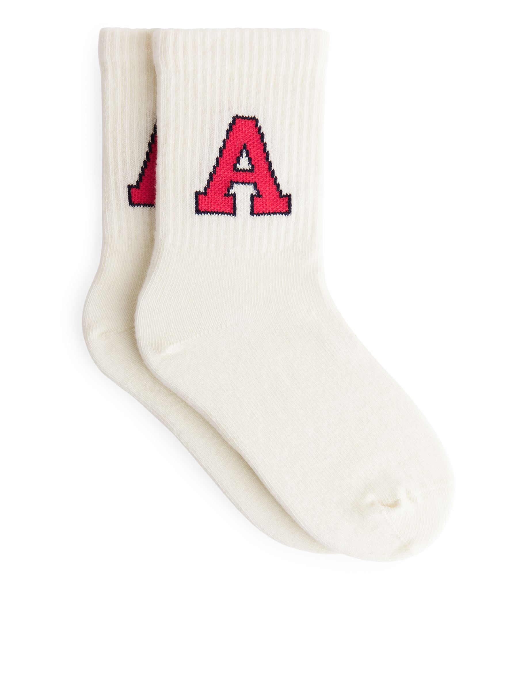 Baumwollsocken - Cremeweiß/rot - Kinder - StillMedia/DescriptiveStillLife - 1