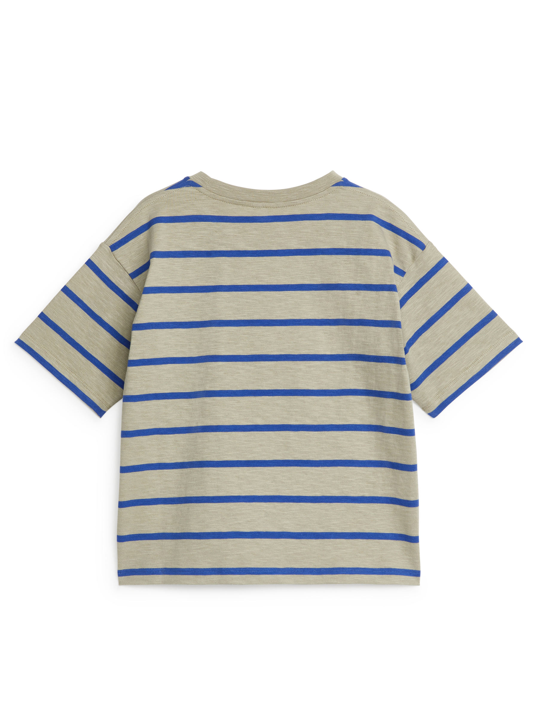 T-Shirt aus Flammengarn - Khaki/Blau - Oversize - Kinder - StillMedia/DescriptiveStillLife - 1