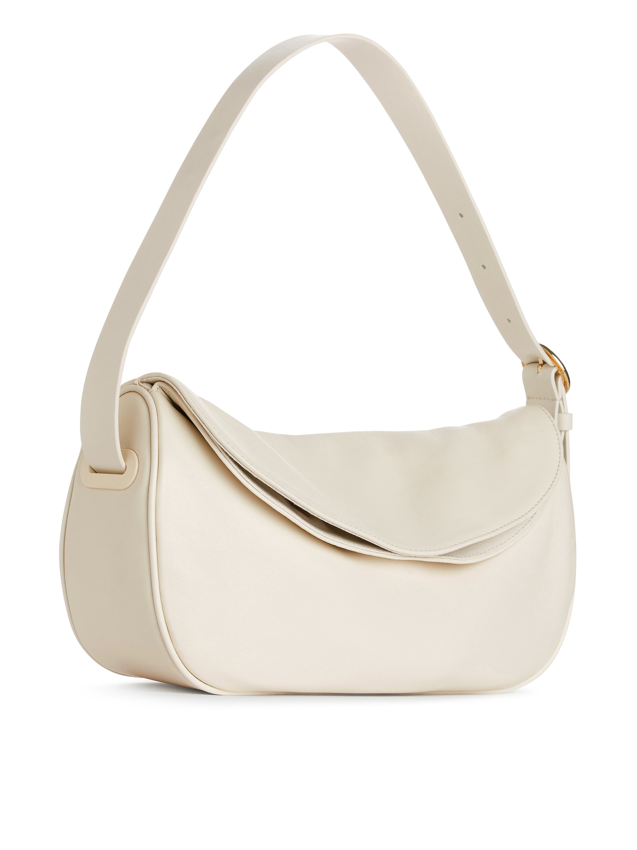 Rundad läderväska - Off-white - Women - StillMedia/DescriptiveStillLife - 3