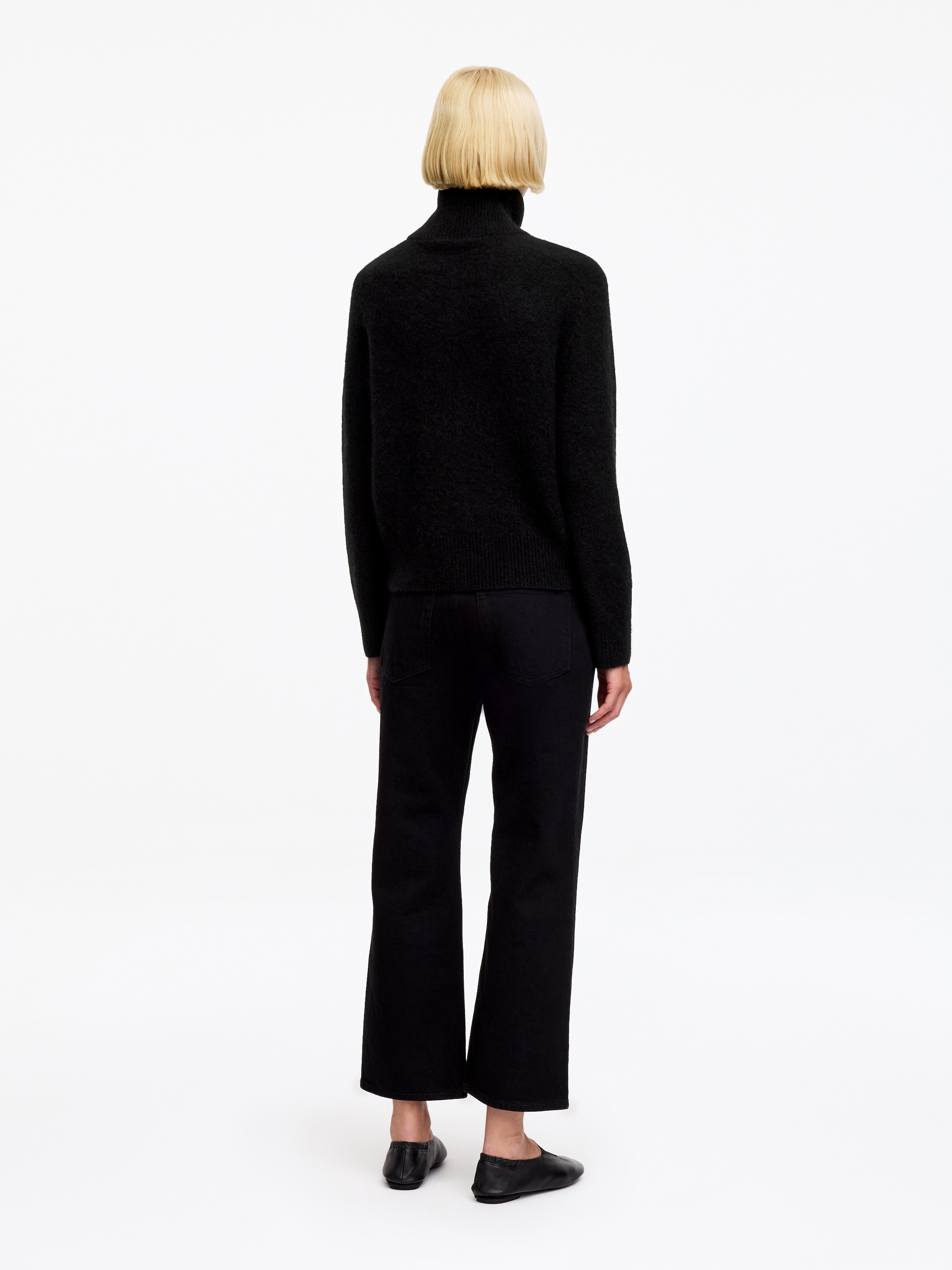 Pullover aus Alpakawollmischung mit Reißverschluss - Schwarz - Loose Fit - women - StillMedia/Lookbook - 4