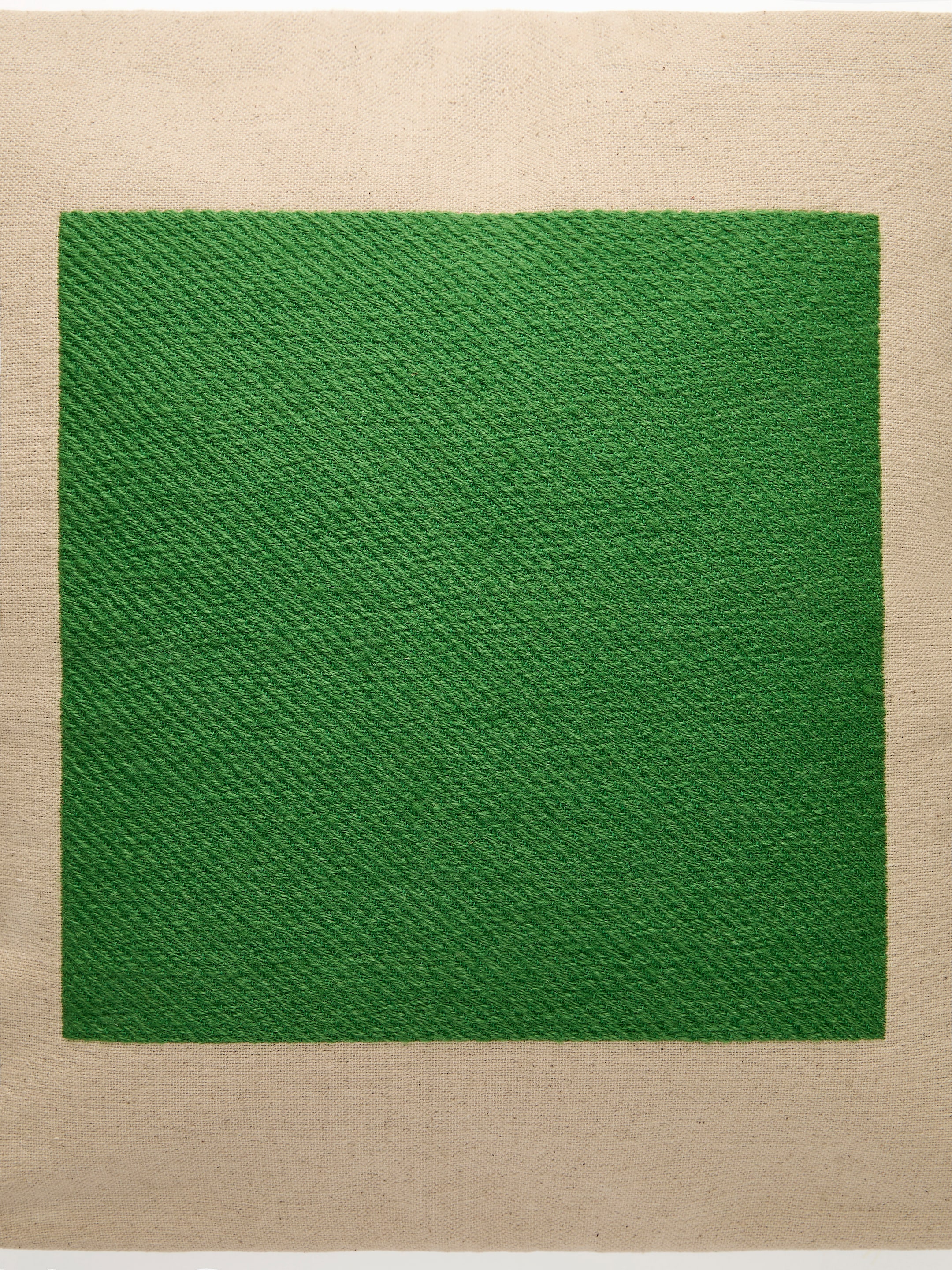 Kopfkissenbezug aus Baumwolle und Wolle 50 x 50 cm - Beige/Grün - Homeware - StillMedia/DescriptiveDetail - 1