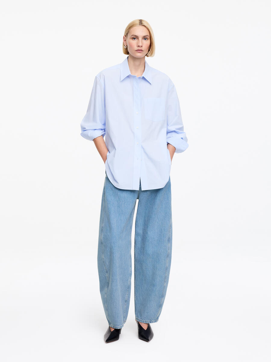 ARKET Women's  Barrel-Leg Jeans Blue,  size 42