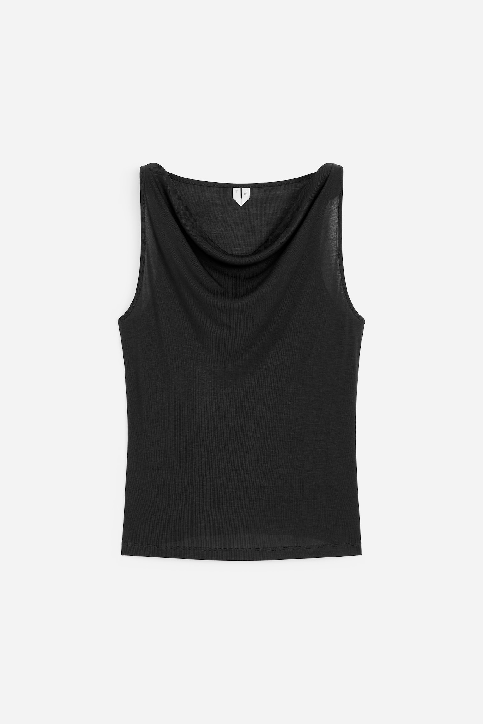 Drapert tanktop - Svart/Rosa - 1