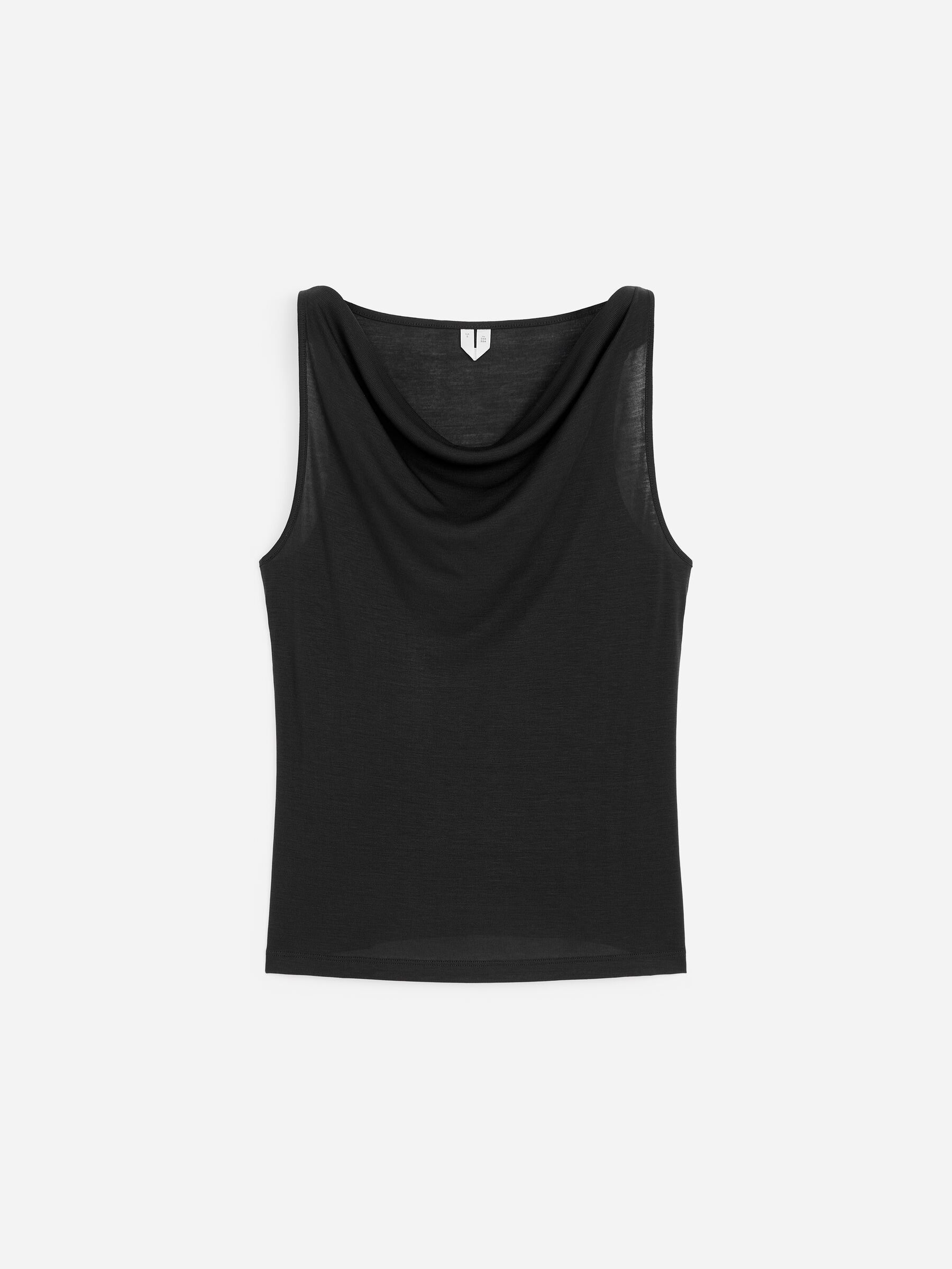 Draped Tank Top-#333538-19619