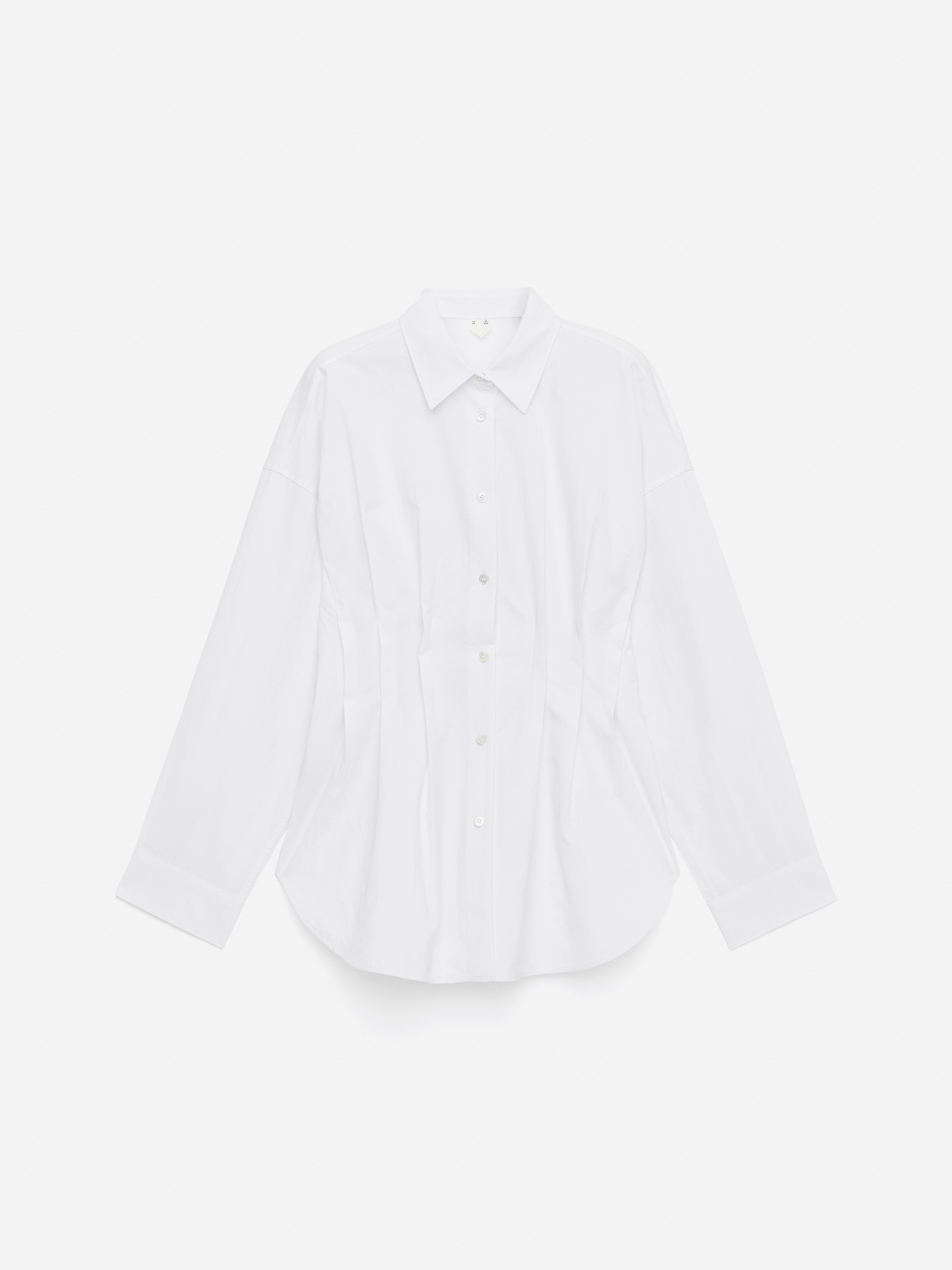 Pleated Blouse - White/Burgundy