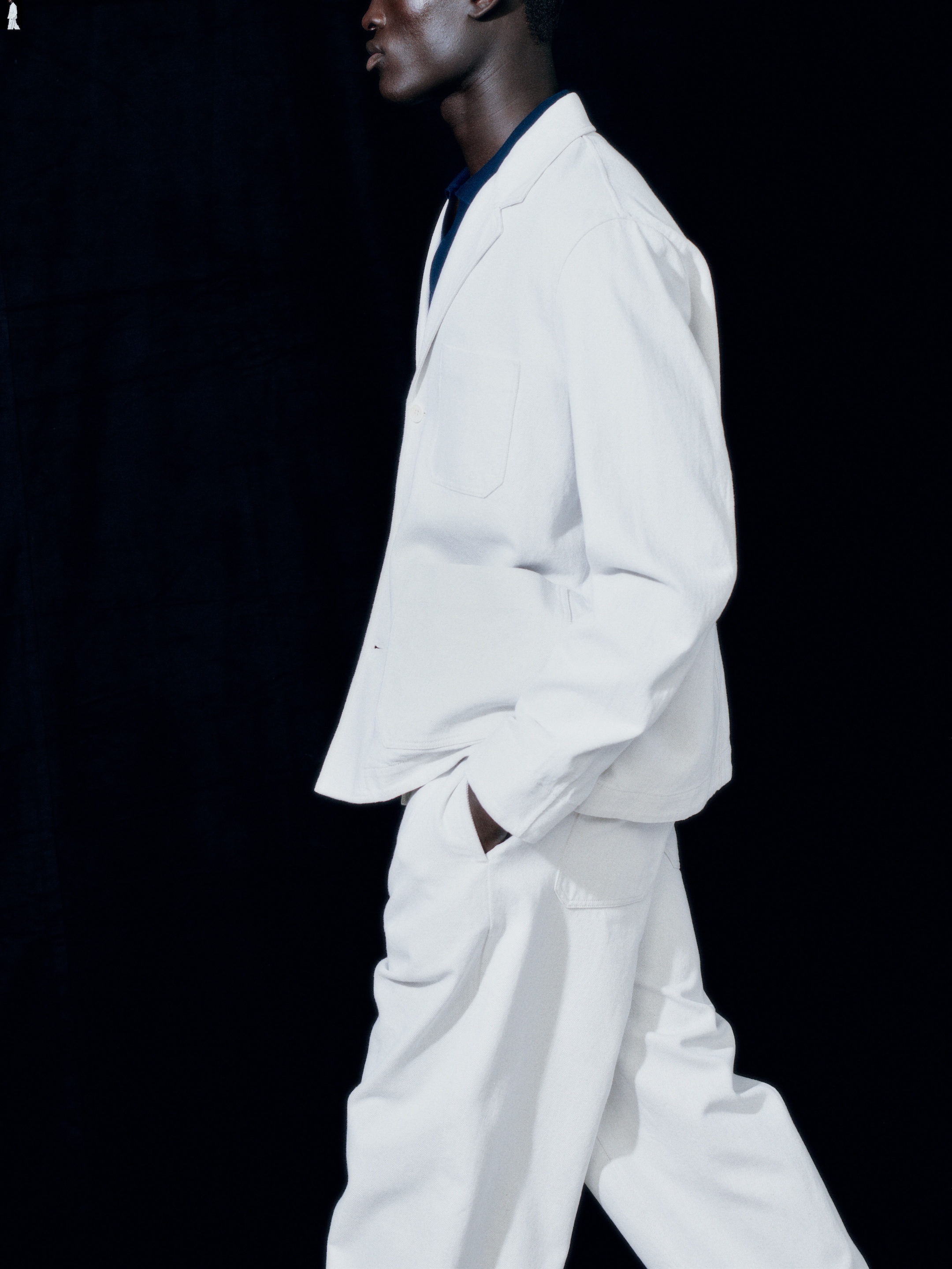 Vida byxor i bomull och linne - Off-white - Loose fit - Men - StillMedia/Environmental - 1