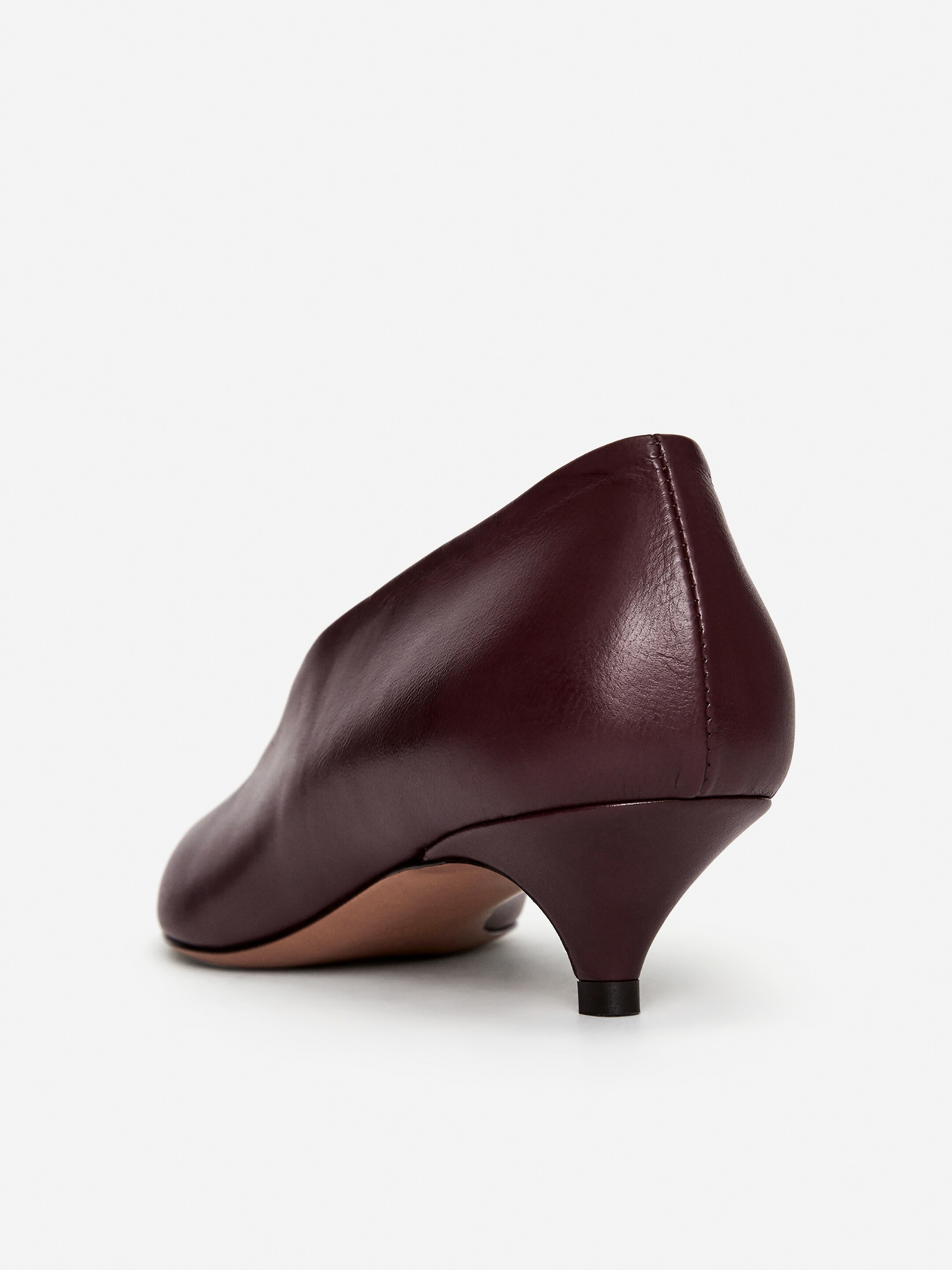 Vezi imaginea mai mare: Pantofi din piele - Burgundy - FEMEI | H&M RO 3