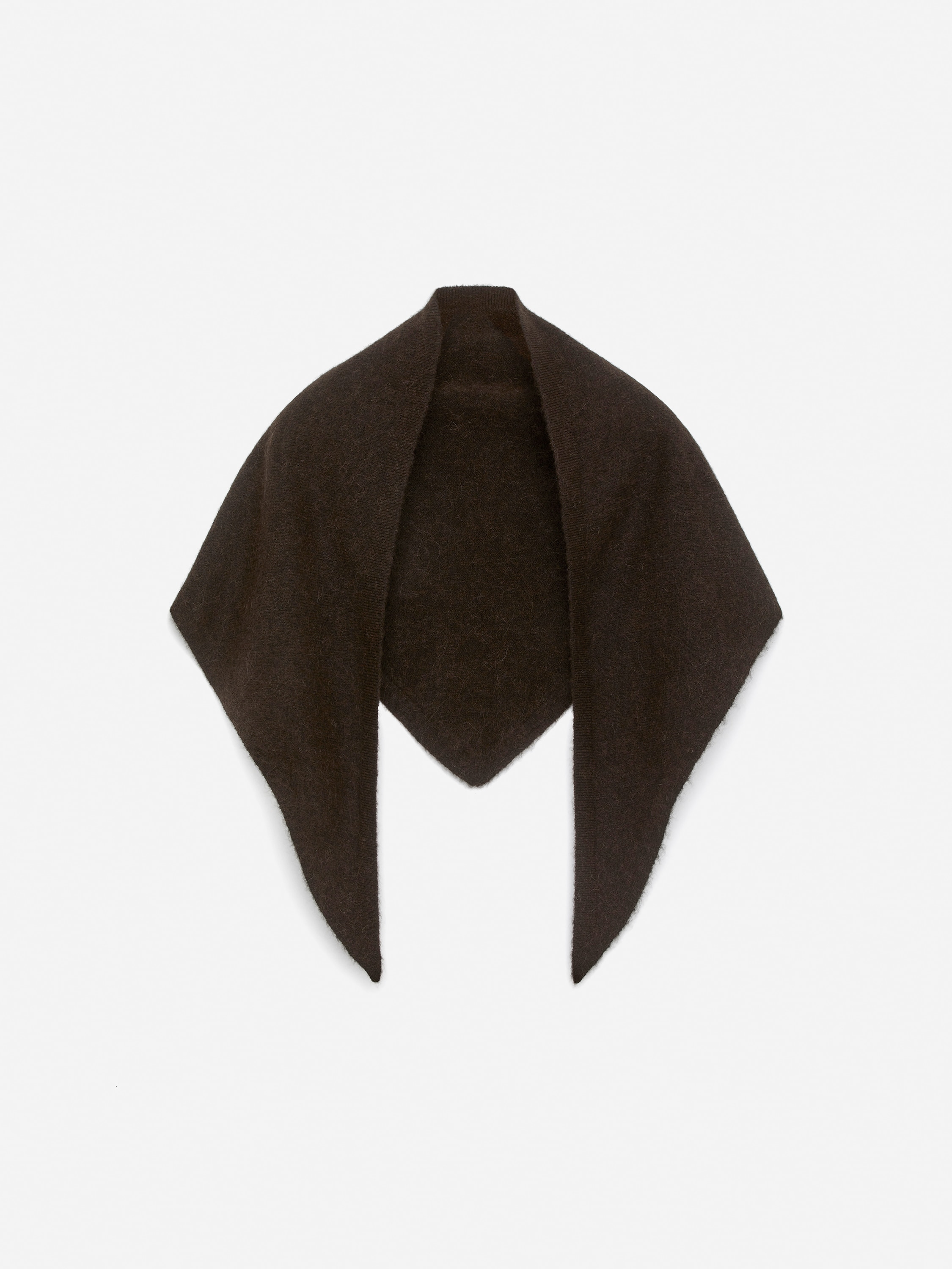 Huivi alpakkavilla-villasekoitetta - Tummanruskea/Tummanpunainen/Musta