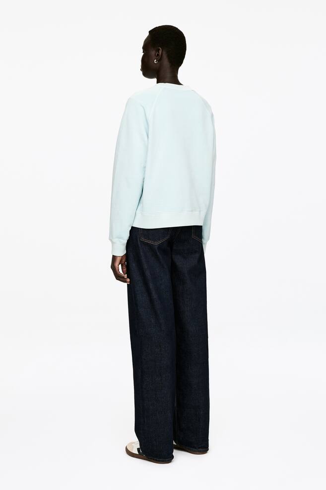 Terry Sweatshirt-Light Turquoise - 5