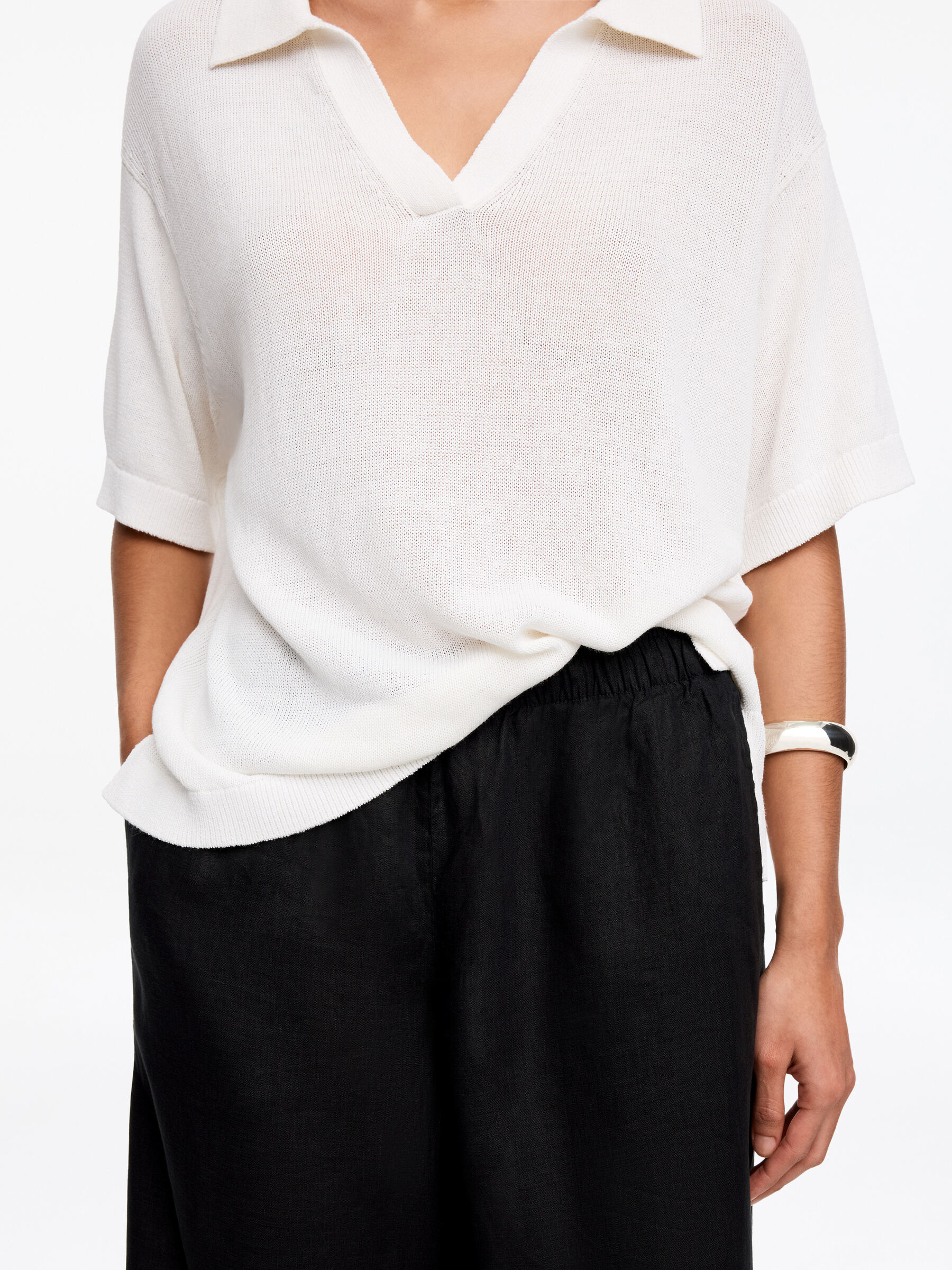 Pantalon en lin - Noir - Relaxed fit - Femme - StillMedia/Lookbook - 8