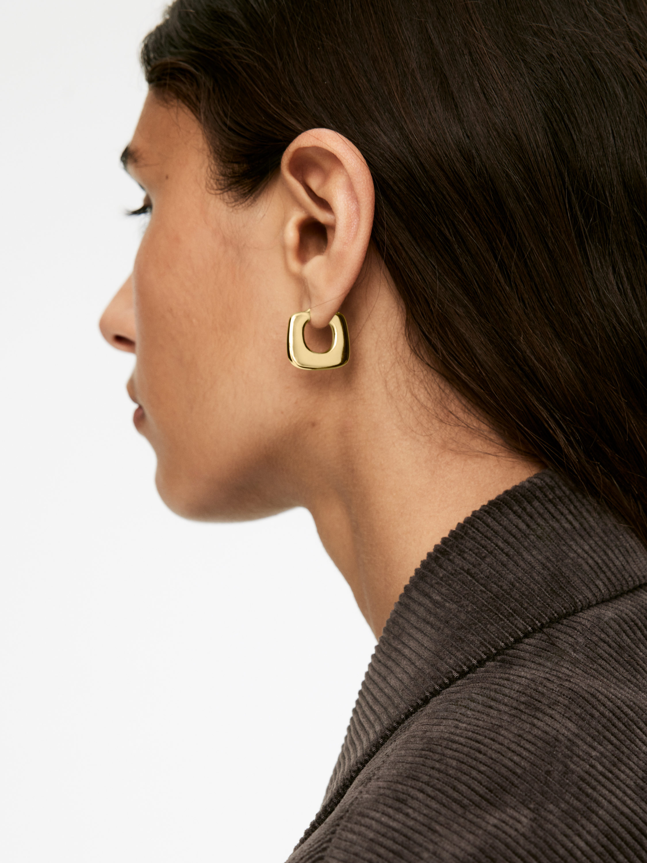 Gold-Plated Mini Hoop Earrings - Gold - Women - StillMedia/Lookbook - 4