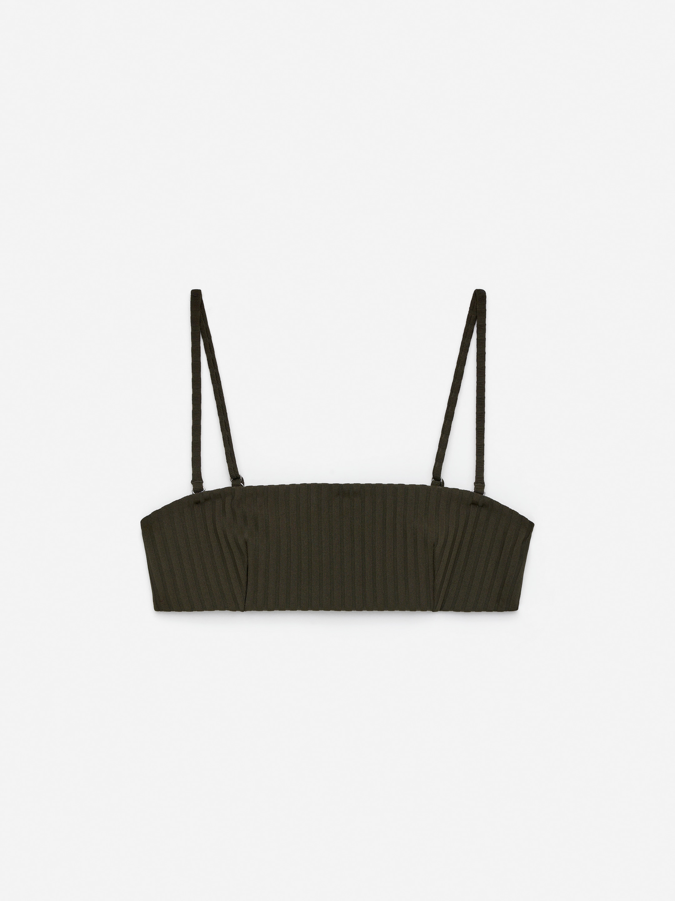 Ribbed Bikini Top-Green-15366