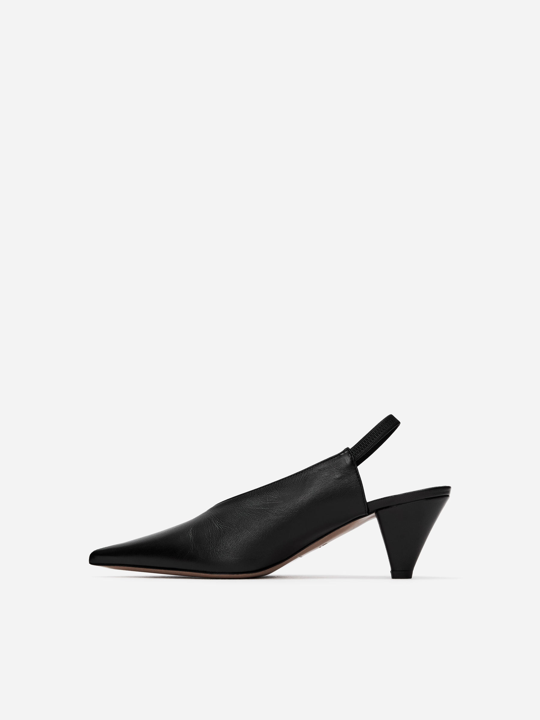Slingback Leather Pumps - Black - Women - StillMedia/DescriptiveStillLife - 9
