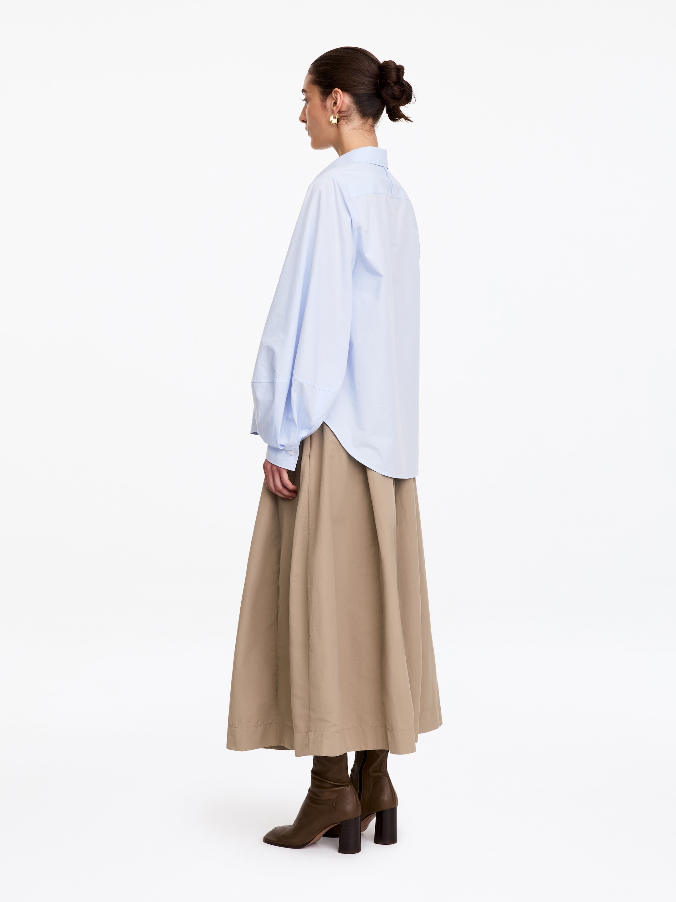 Nylon Panel Skirt - Beige - Regular fit - women - StillMedia/Lookbook - 3