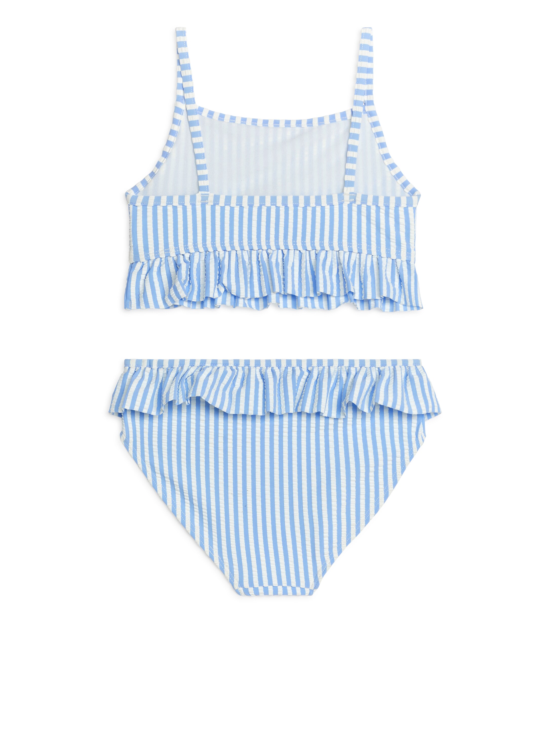 Bikini con volantes Seersucker - Azul claro/blanco - Corte estándar - Children - StillMedia/DescriptiveStillLife - 3