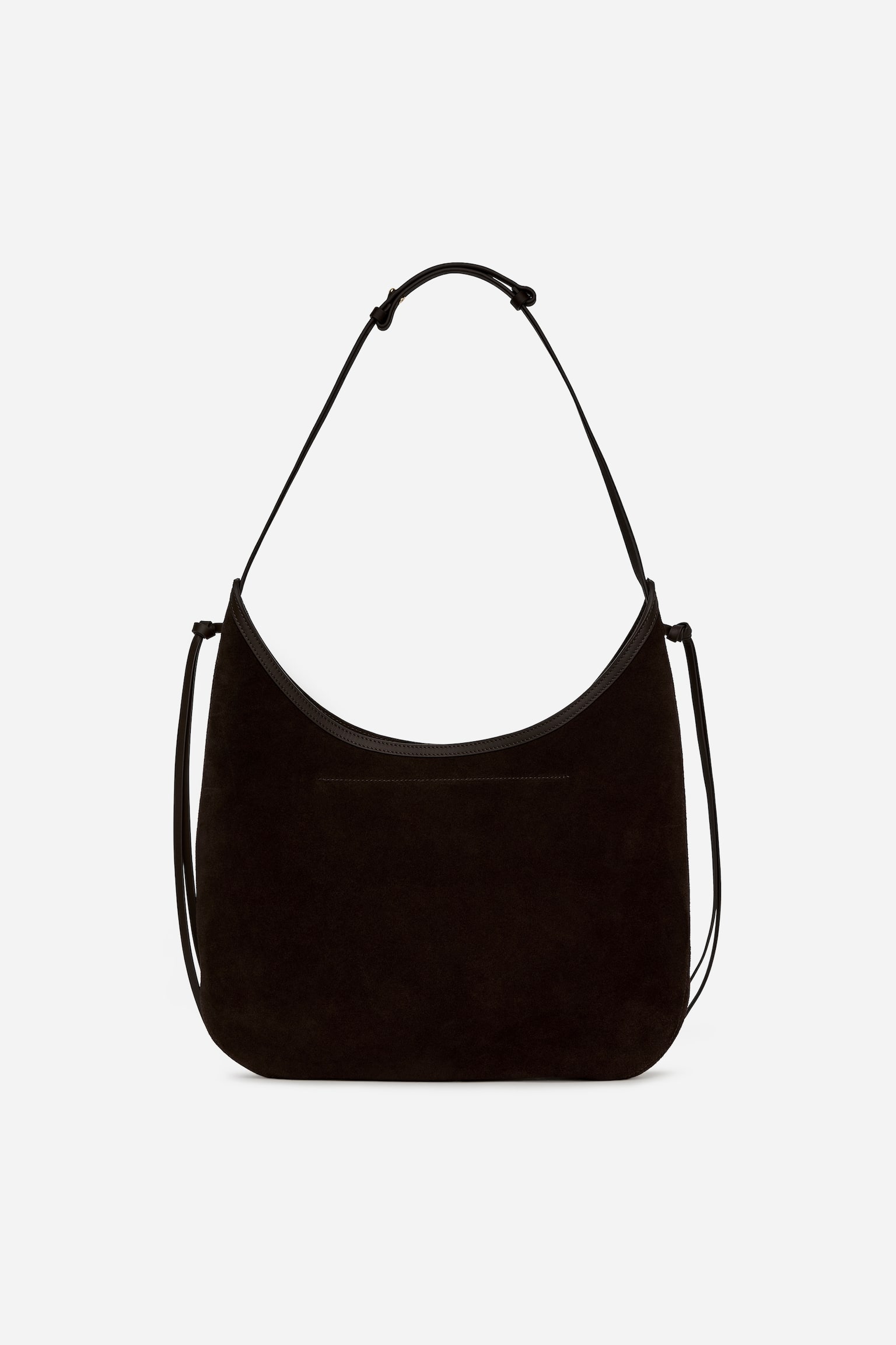 Sac à bandoulière en daim - Marron foncé - 7