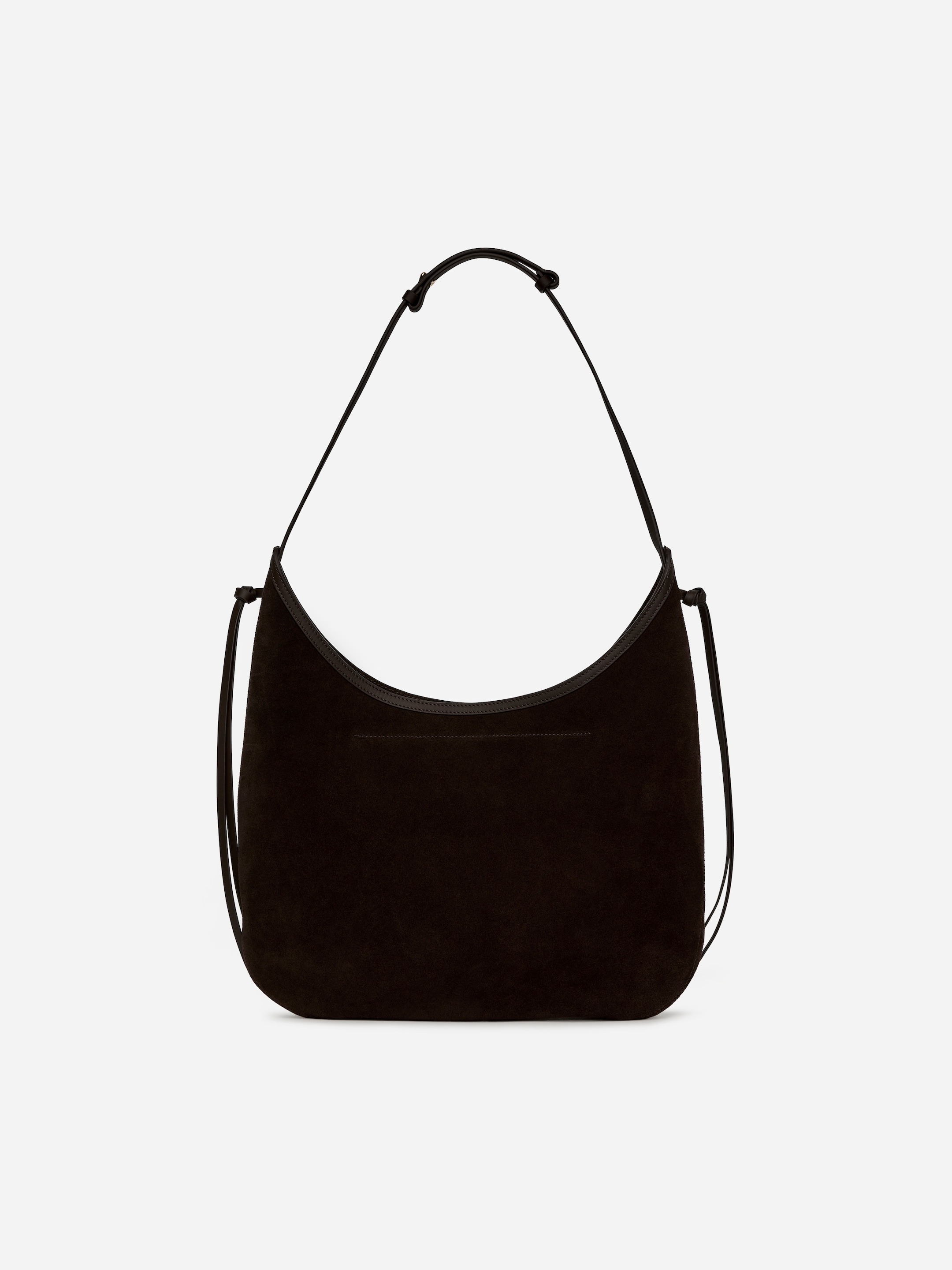 Sac bandoulière en croûte de cuir suédé - Marron foncé - Femme - StillMedia/DescriptiveStillLife - 3