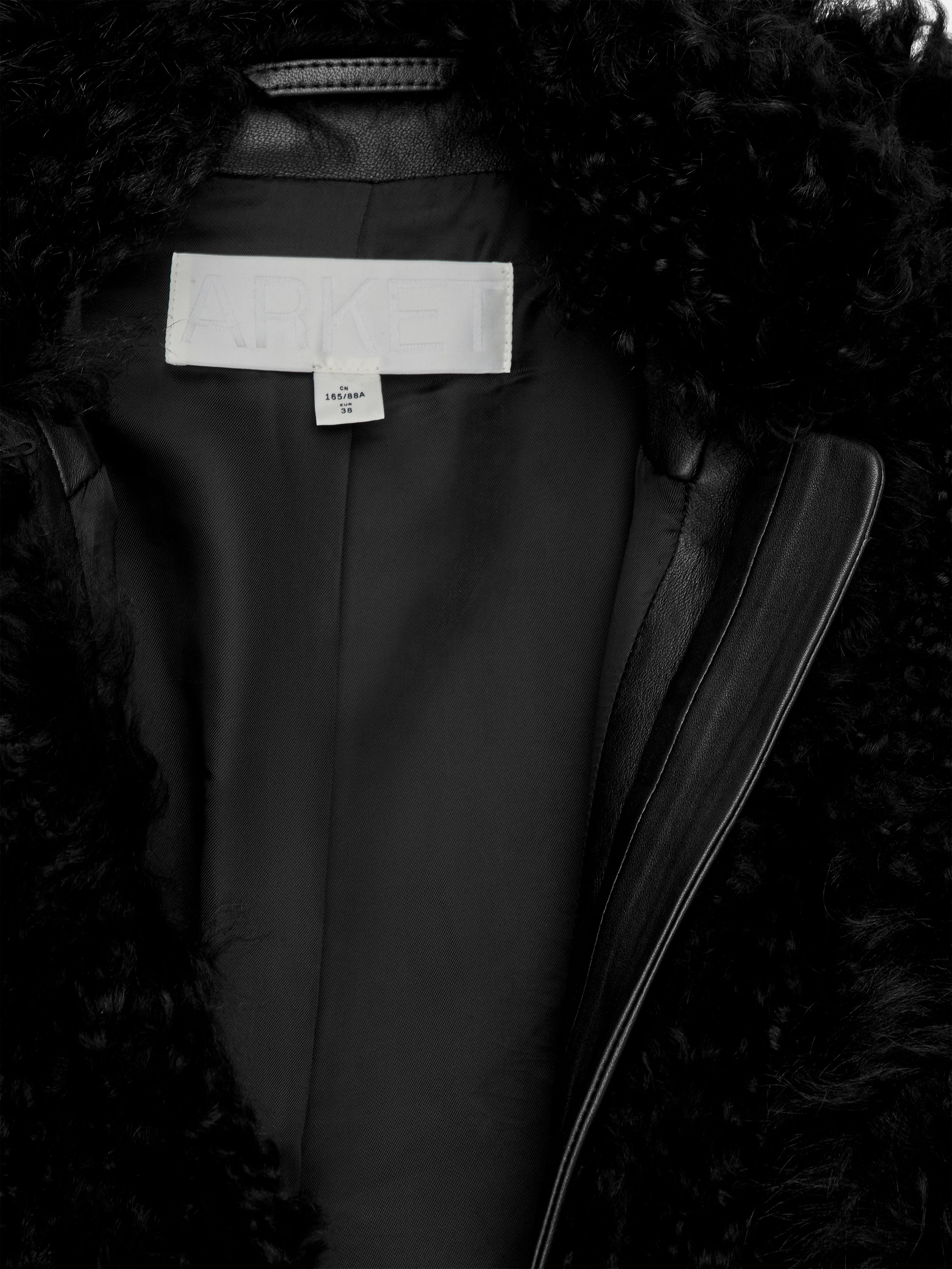 Shearling Jacket - Black - Regular fit - Women - StillMedia/DescriptiveDetail - 1