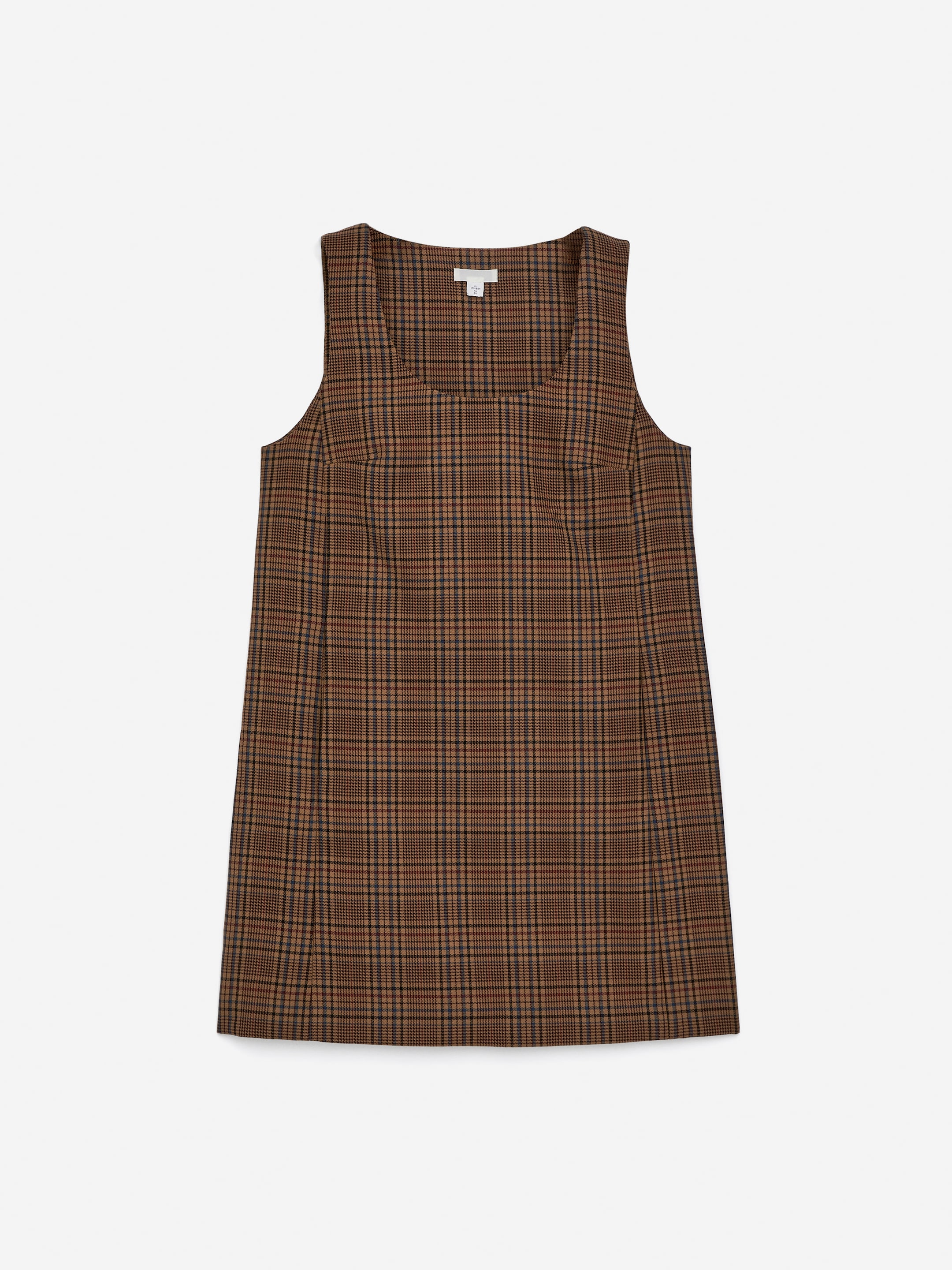Sukienka mini w kratę-#876F58-16399
