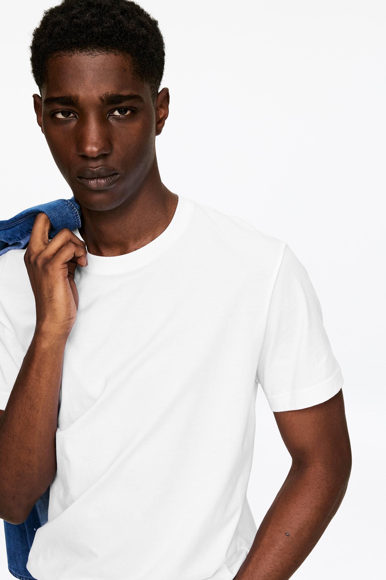 Regular T-shirt (170 g/m²) - Hvid/Sort/Mørkeblå/Gråmeleret - 3